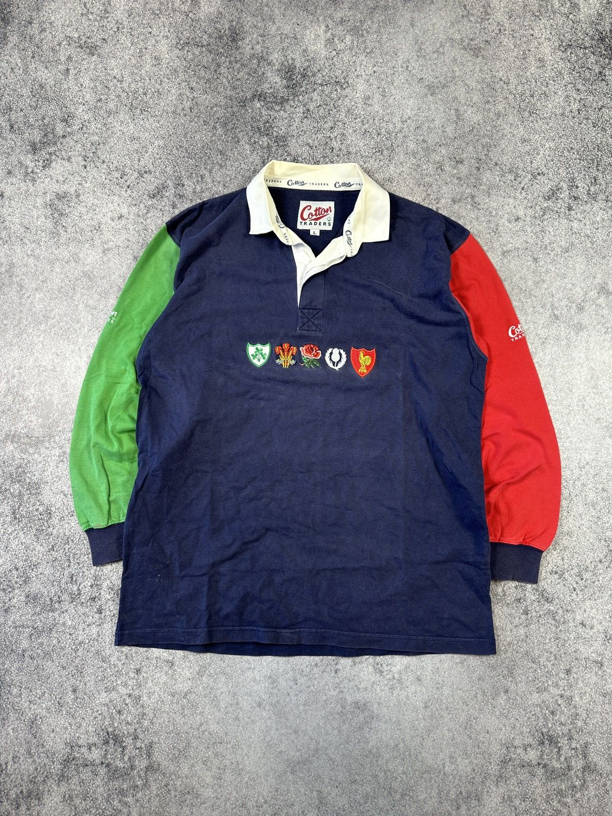 Cotton Traders Vintage Cotton Traders 5 Nations Rugby Polo Long Streetwear Size US L / EU 52-54 / 3 - 1 Thumbnail