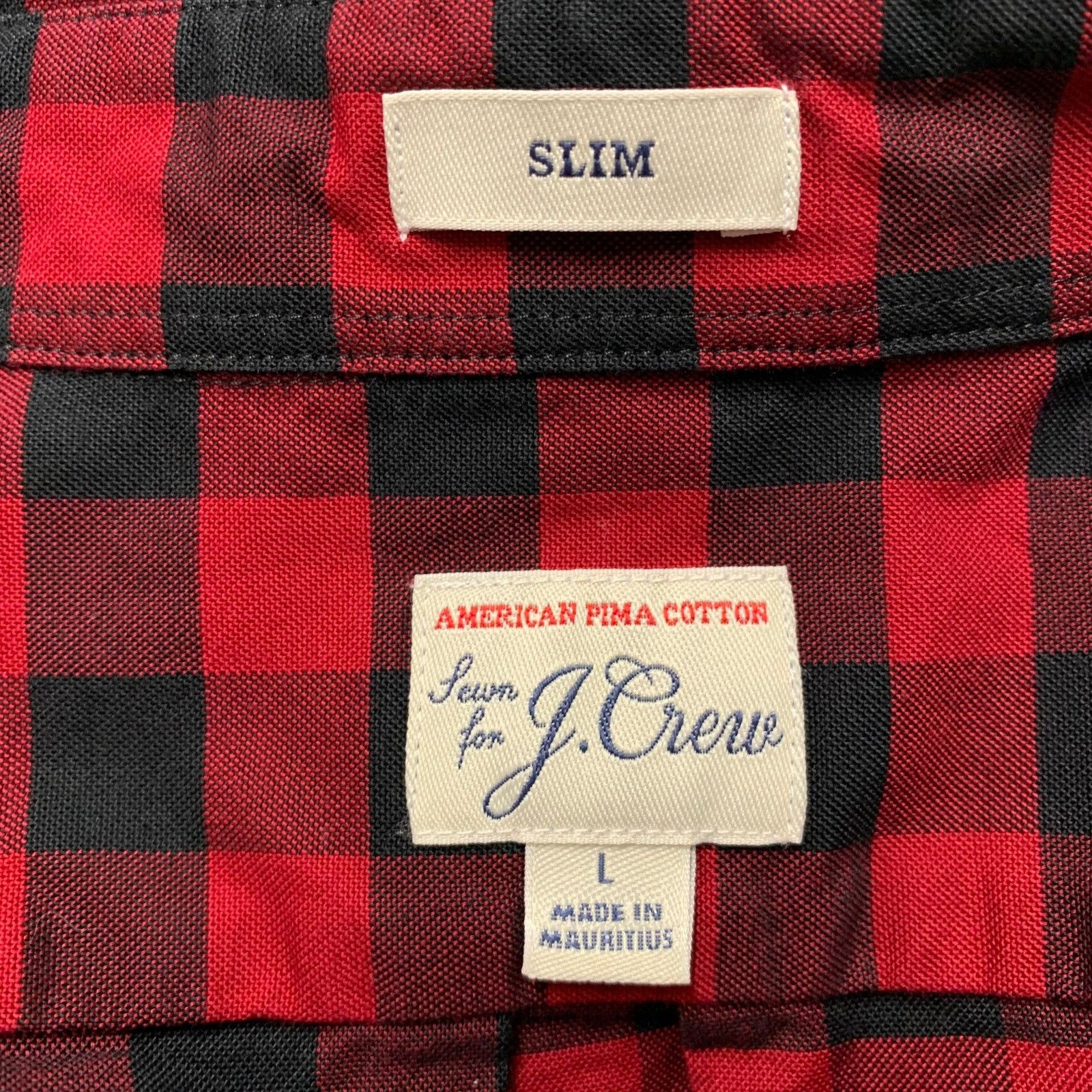 J.Crew J.CREW Size L Red Black Checkered Cotton Long Sleeve Shirt Size US L / EU 52-54 / 3 - 5 Thumbnail