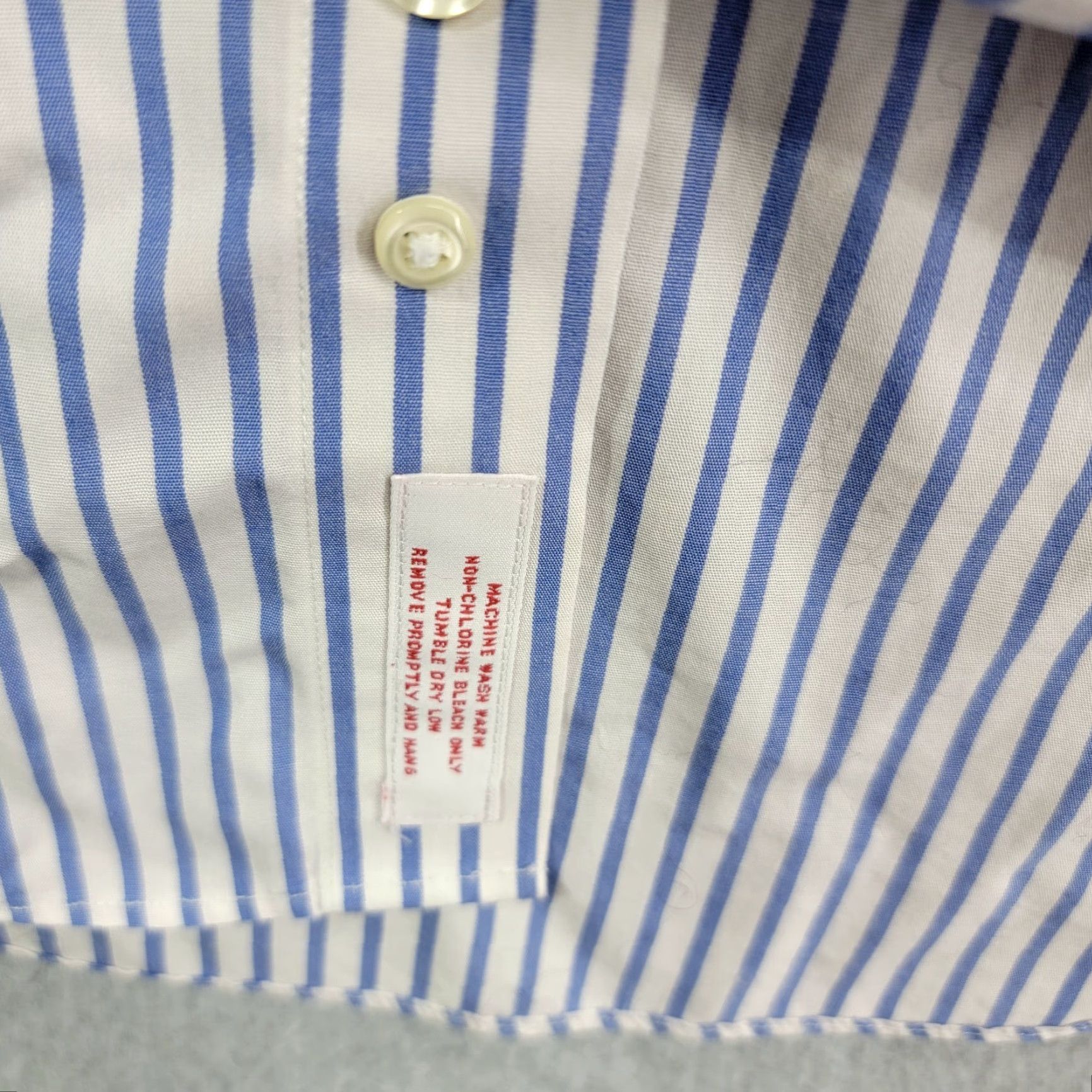 Brooks Brothers BROOKS BROTHERS SHIRT Men 16.5 6/7 Blue White Striped NON IRON Dress Casual Shirt Size US XL / EU 56 / 4 - 5 Thumbnail