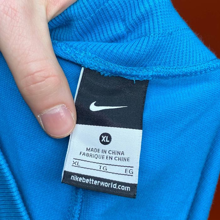 Nike Light Blue Nike Sweatpants White Swoosh Baggy Fit | Grailed