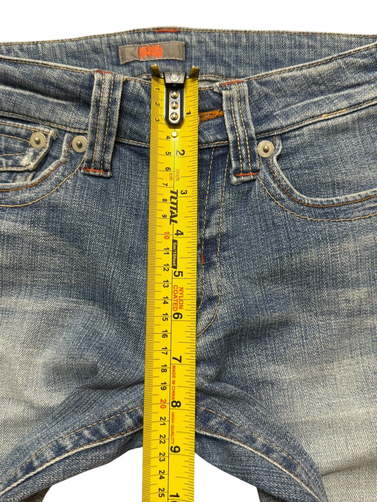 True Religion Vintage Y2K Japanese Brand Blue Faded Wash Wide Leg Flare Size 28" / US 6 / IT 42 - 11 Thumbnail