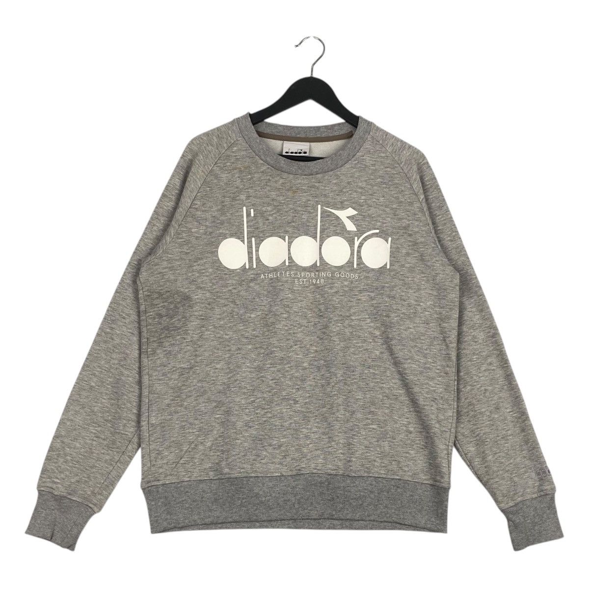 Diadora × Vintage Vintage Diadora Crewneck Sweatshirt Gray Size US L / EU 52-54 / 3 - 1 Thumbnail