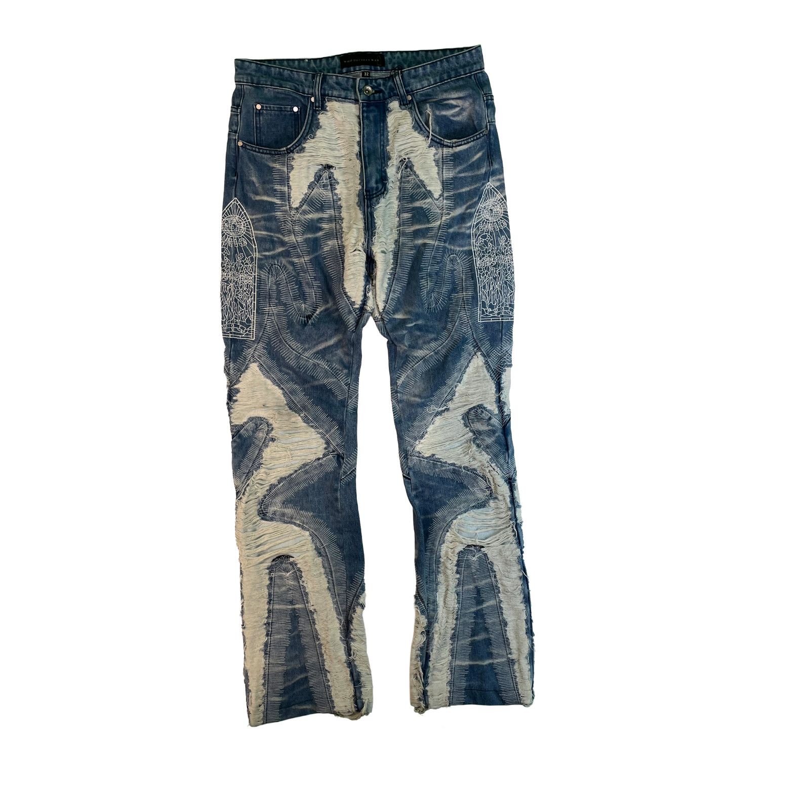 Who Decides War WDW Patch Blue Jeans Size US 32 / EU 48 - 1 Thumbnail
