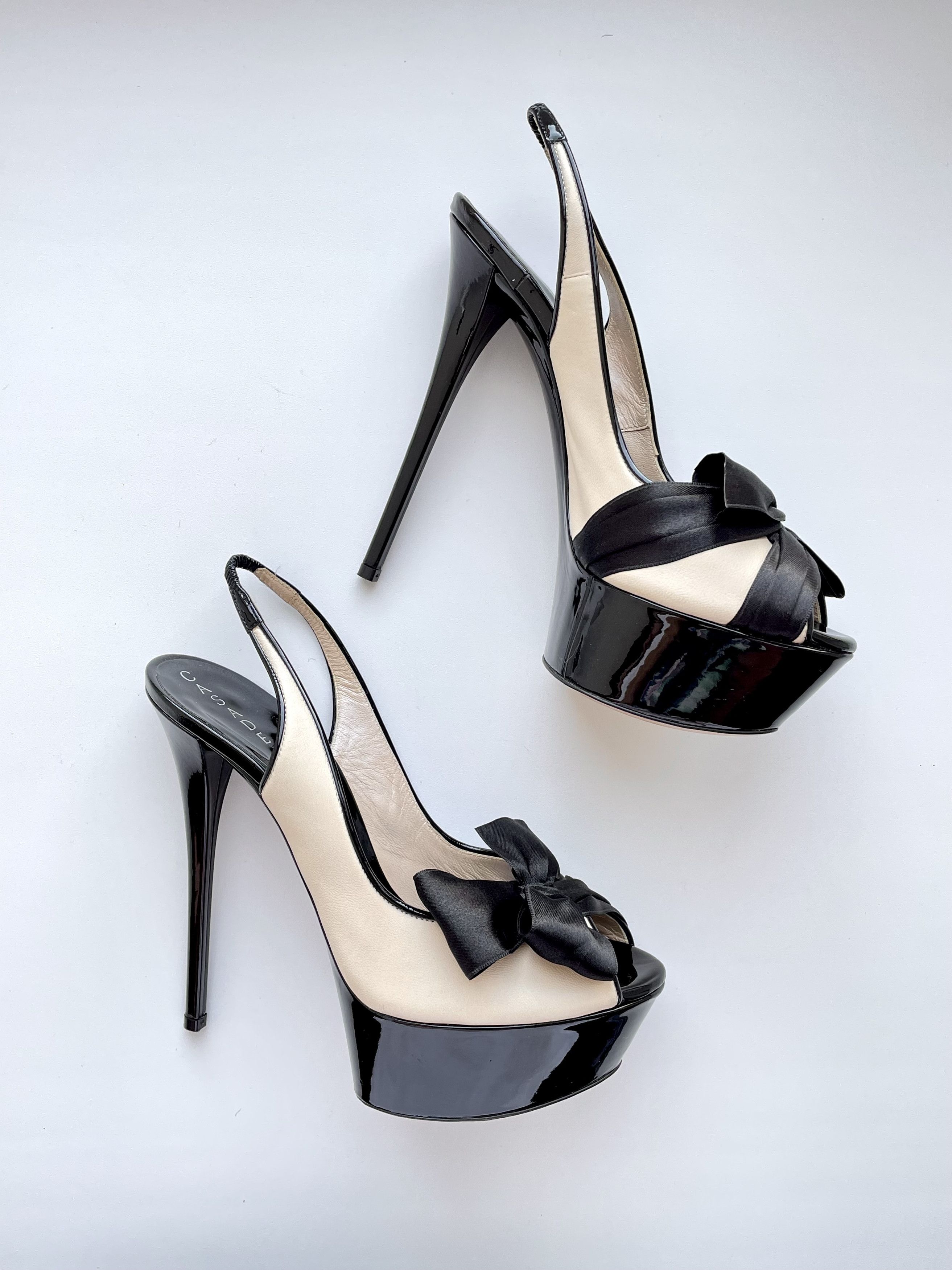 Casadei EUC Casadei 8,5 Women High Heel Platform Sandals Size US 8.5 / IT 38.5 - 2 Thumbnail