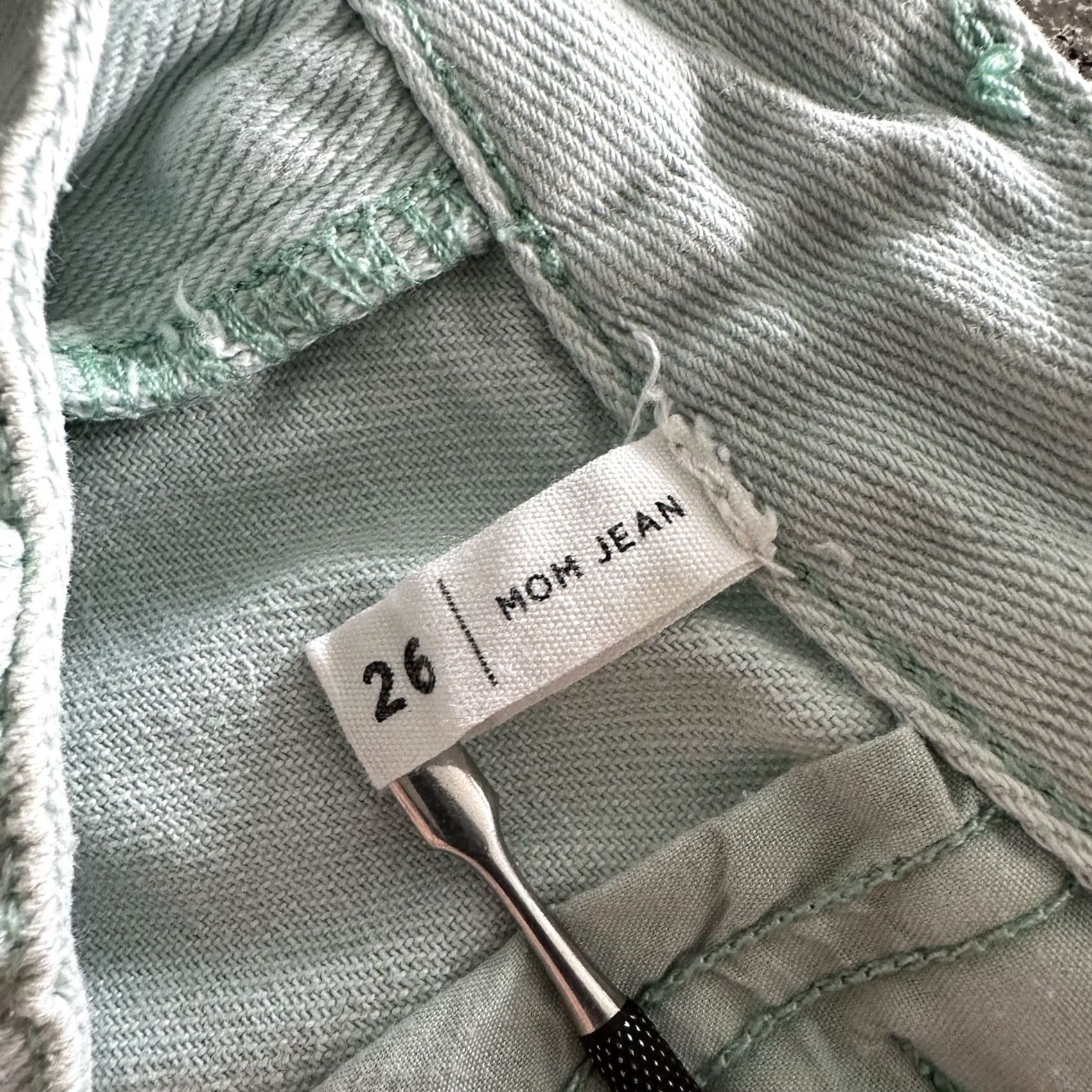 Pacsun Pacsun Jeans Women’s 26x28 High Rise Mom Mint Green Cotton Denim Relaxed Taper Size 26" / US 2 / IT 38 - 5 Thumbnail