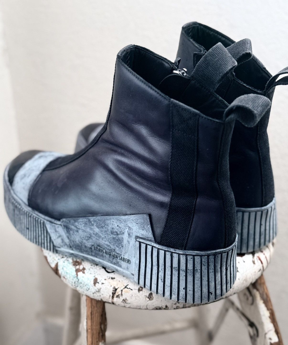 Boris Bidjan Saberi BBS Bamba 3.1 high top zip sneaker Size US 12 / EU 45 - 4 Thumbnail