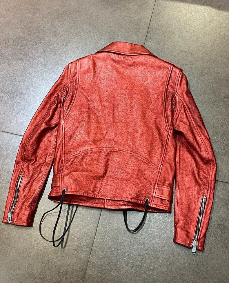 Saint Laurent Paris red leather biker jacket by saint laurent-2507 Size US L / EU 52-54 / 3 - 8 Thumbnail