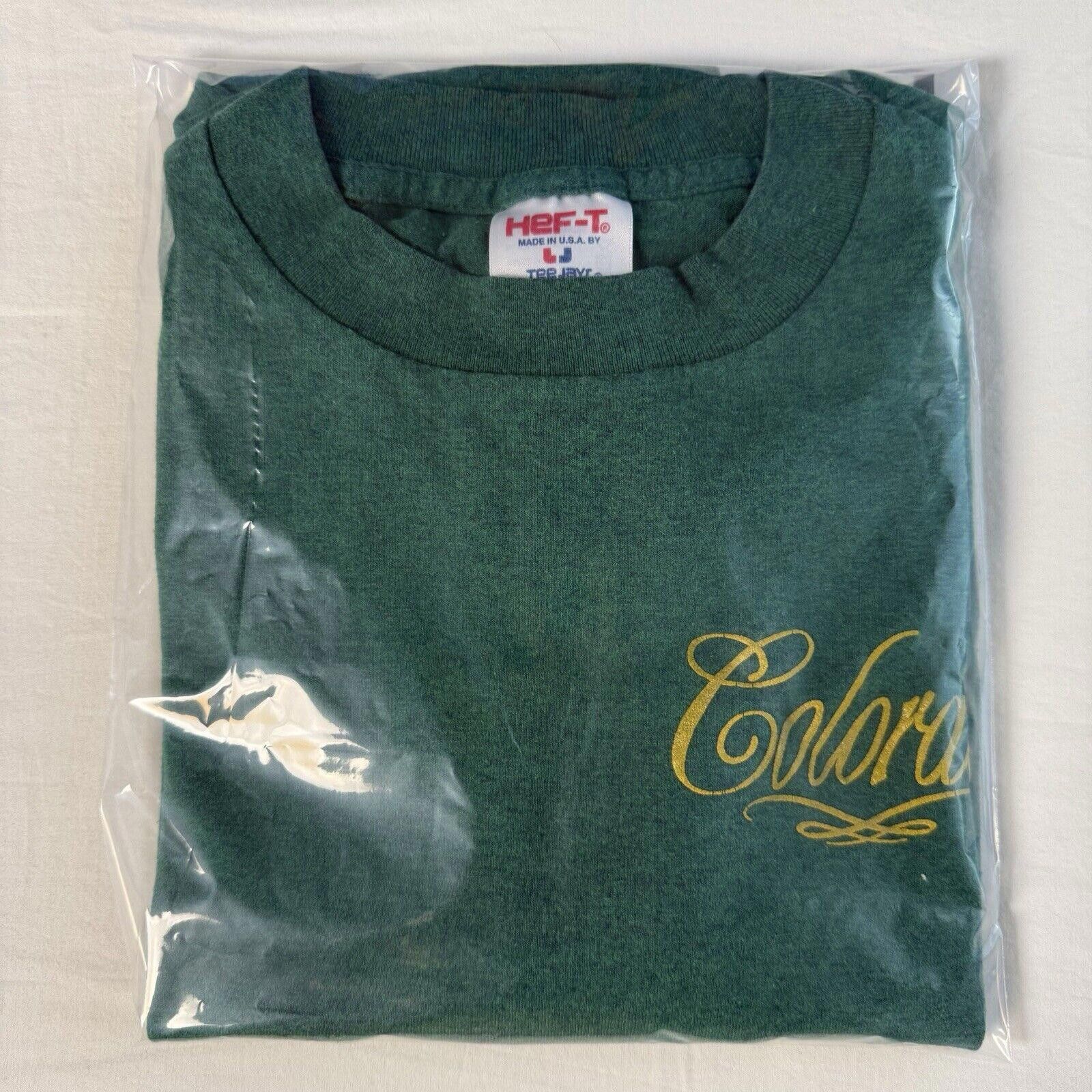 Designer Vtg Single Stitch Colorado T-Shirt Green 90s HEF-T Size L Size US L / EU 52-54 / 3 - 10 Thumbnail