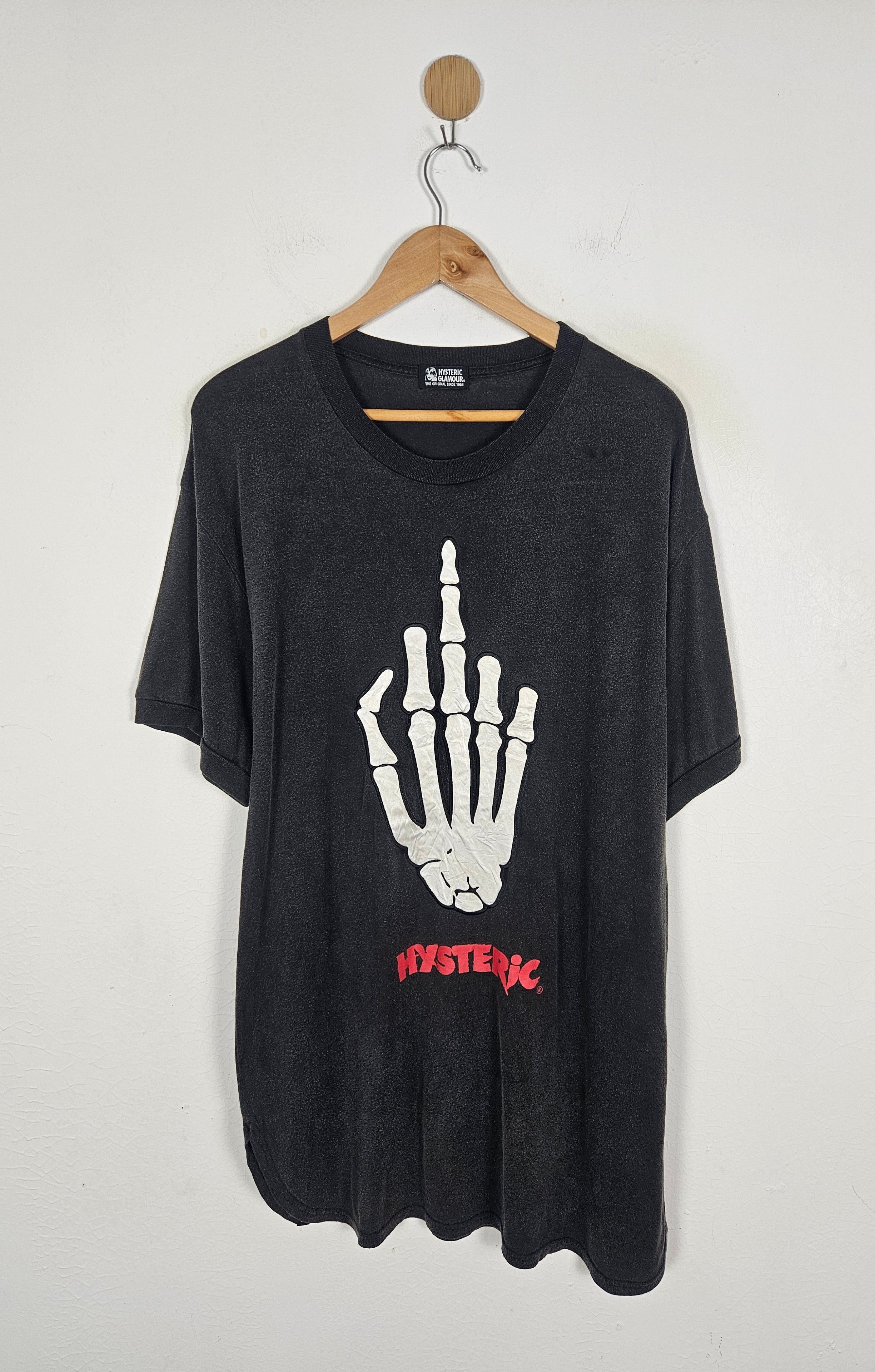 Hysteric Glamour Hysteric Glamour Skeleton Middle Finger shirt Size US L / EU 52-54 / 3 - 1 Thumbnail