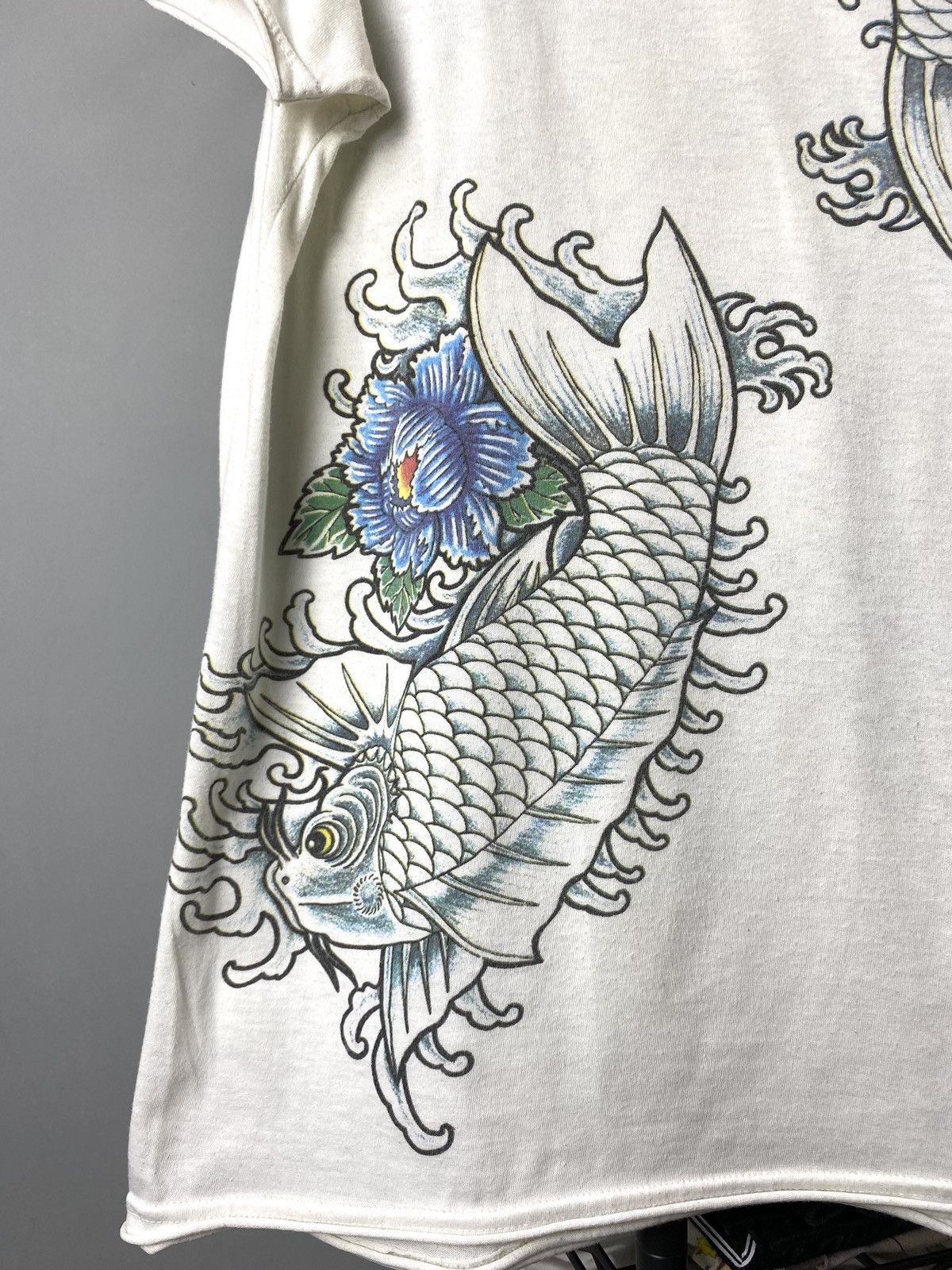 Christian Audigier Vintage Japan Style Fish Prints T Shirt Ed Hardy Style Size US L / EU 52-54 / 3 - 3 Thumbnail