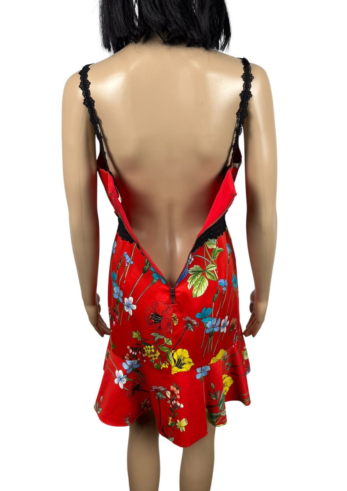 Alice + Olivia Alice + Olivia Kirby Lace-Trim Ruffled Floral Dress Cotton Size S / US 4 / IT 40 - 12 Thumbnail