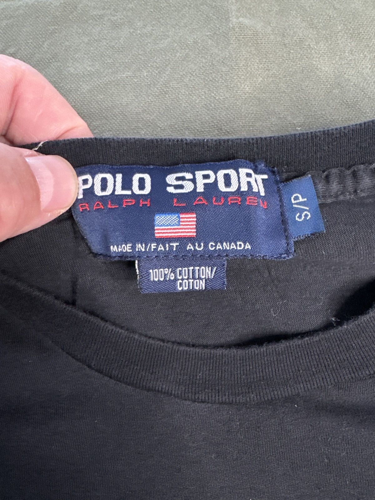 Polo Ralph Lauren Vintage 90s Polo Sport Ralph Lauren Spellout Tee Black Size US S / EU 44-46 / 1 - 10 Thumbnail