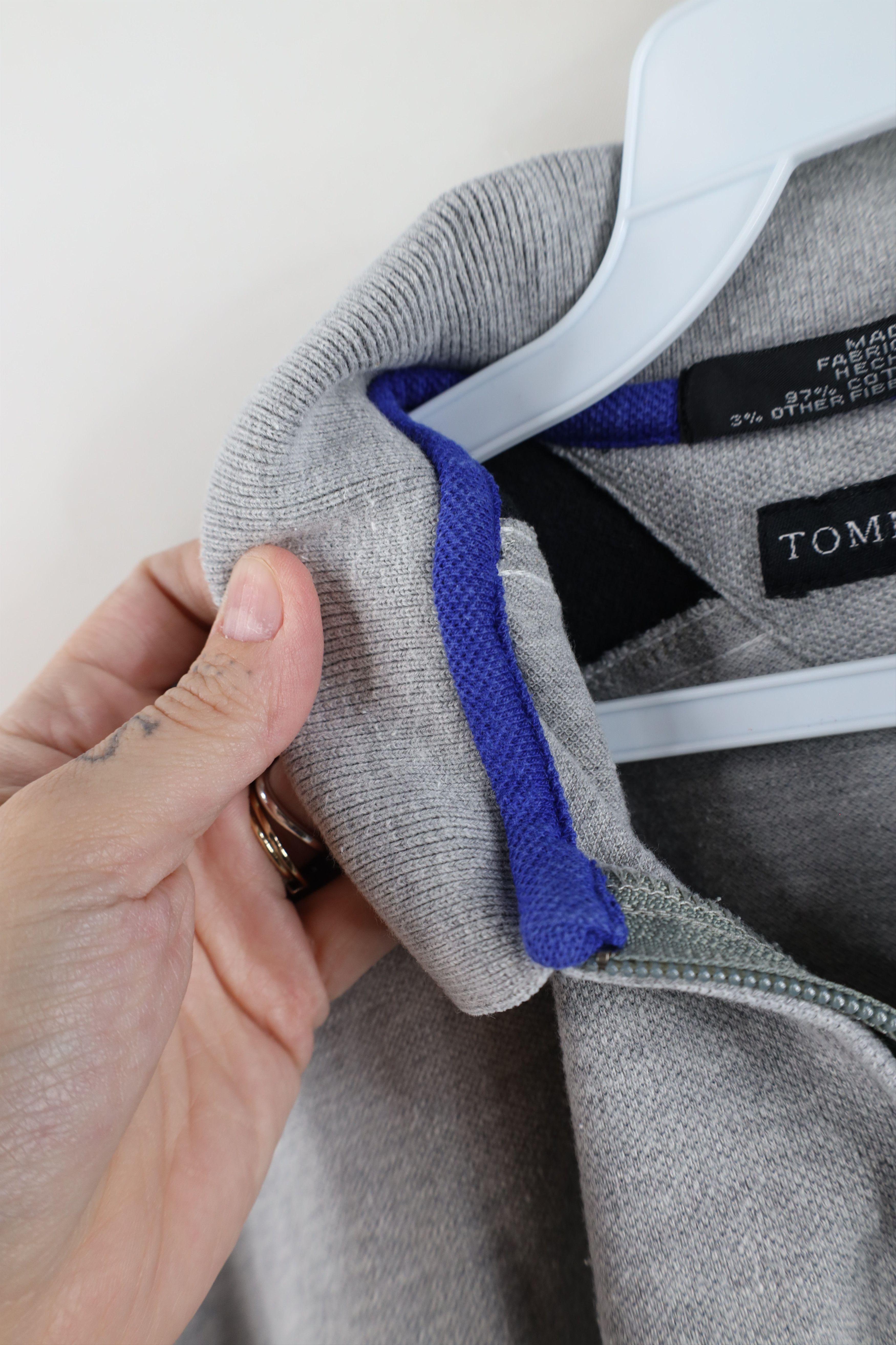 Tommy Hilfiger Vintage 90s Tommy Hilfiger Taped Logo Half Zip Golf Polo Size US S / EU 44-46 / 1 - 8 Thumbnail