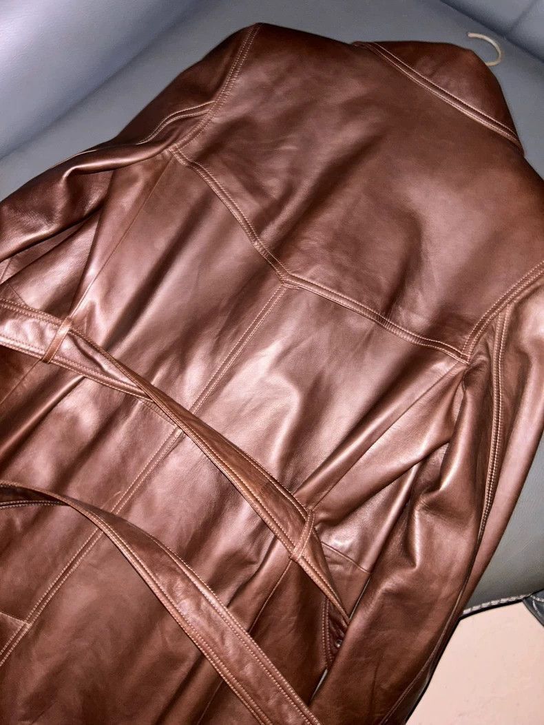 Saint Laurent Paris Long Leather Coat by Saint Laurent-2505 Size US S / EU 44-46 / 1 - 4 Thumbnail