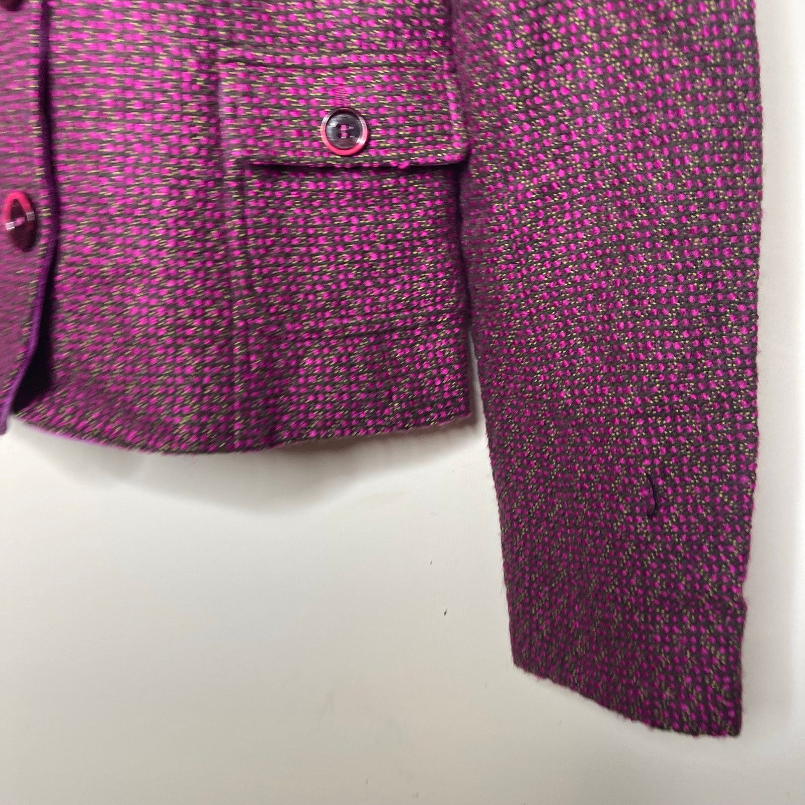 Etro Etro hot pink tweed button front blazer jacket sz 40 US 4 Size S / US 4 / IT 40 - 8 Thumbnail