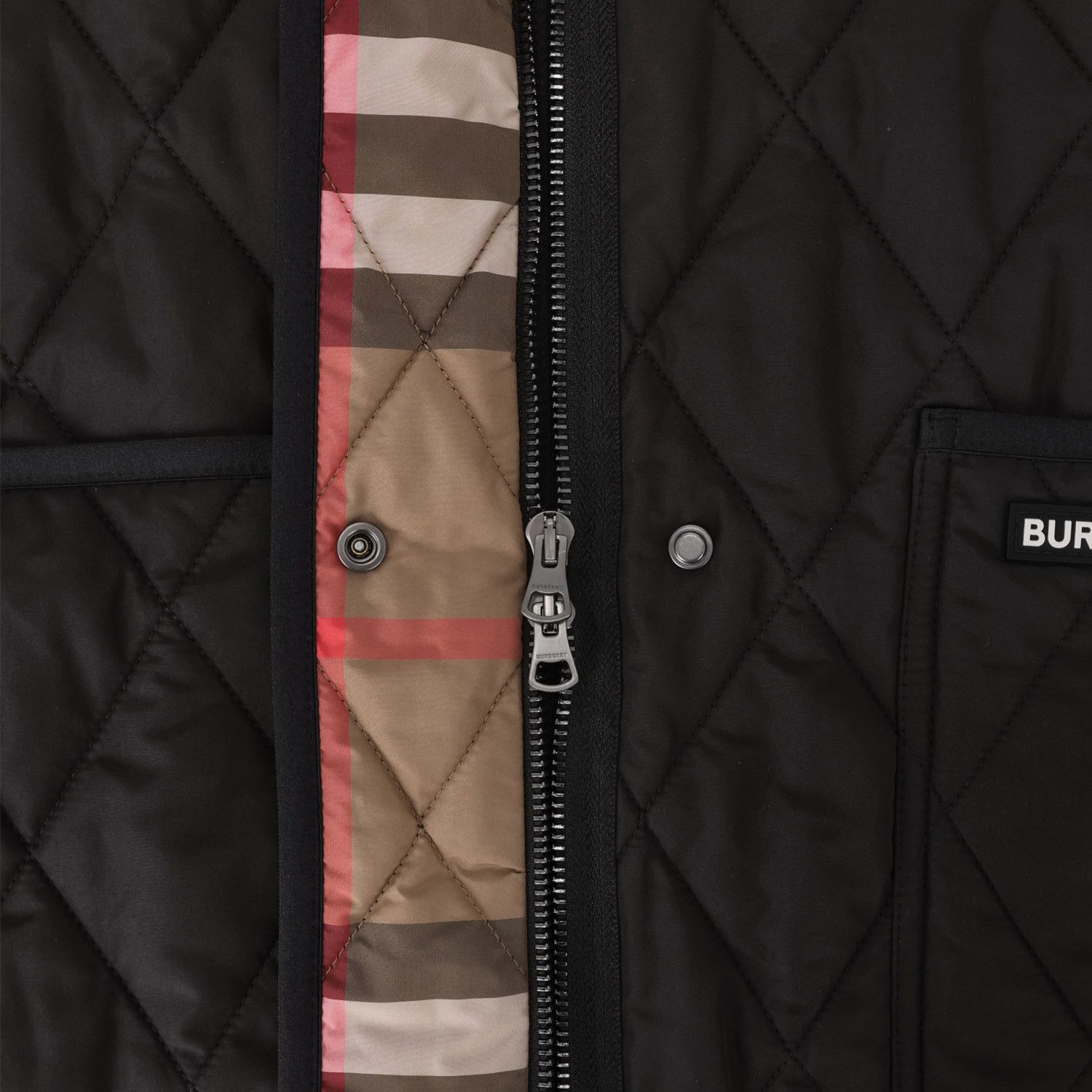 Burberry o1w1db10426 Quilted Long Jacket in Black Size XXS / US 00 / IT 34 - 6 Thumbnail