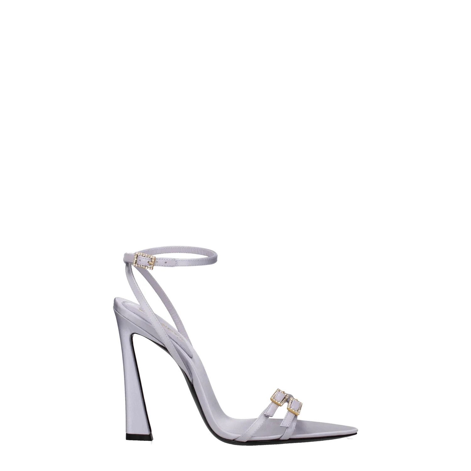 Saint Laurent Paris ob1o1e1124 Satin Sandals in Violet Size US 10 / IT 40 - 1 Thumbnail