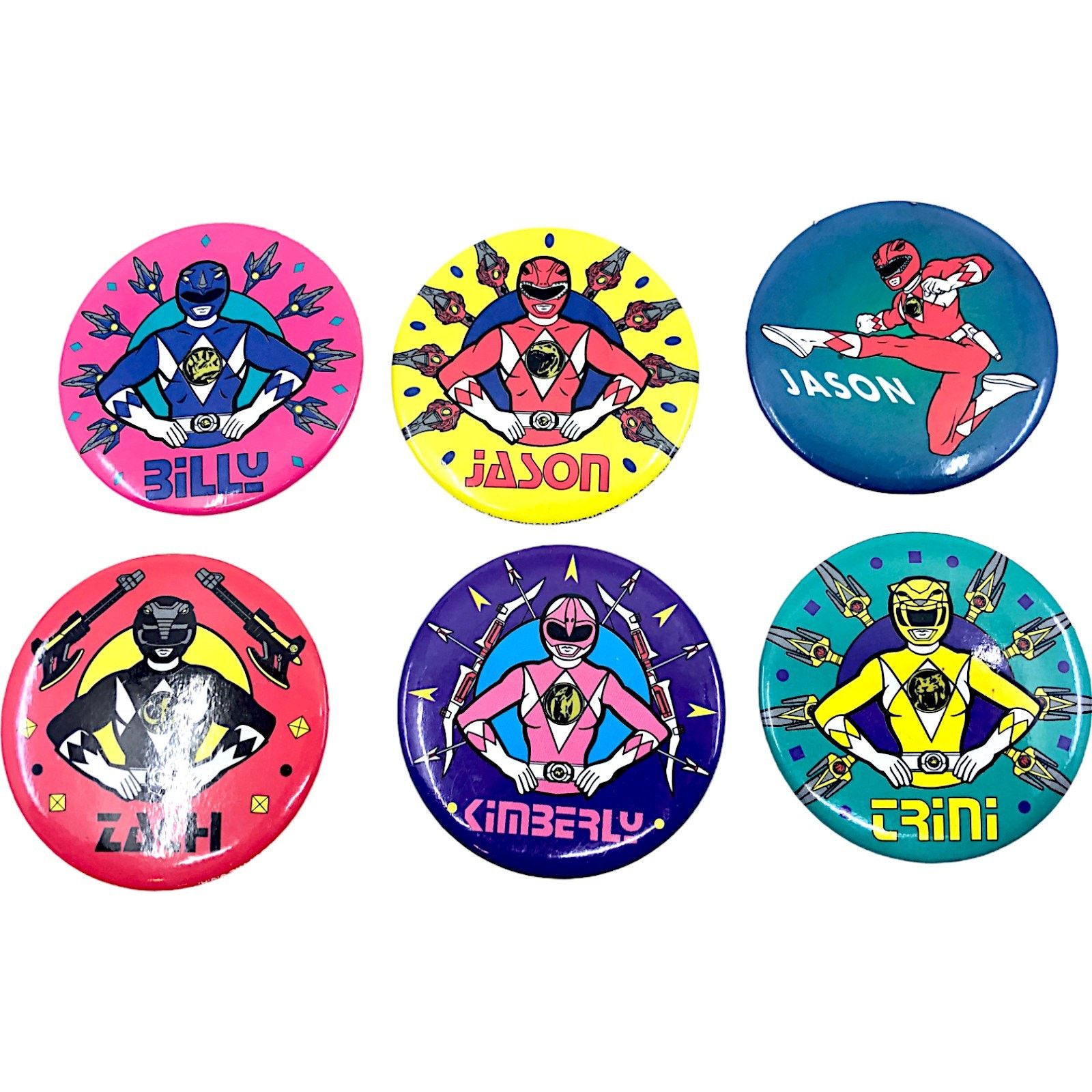Other Mighty Morphin Power Rangers Vintage 1994 Pins [Set of 6] Size ONE SIZE - 1 Thumbnail