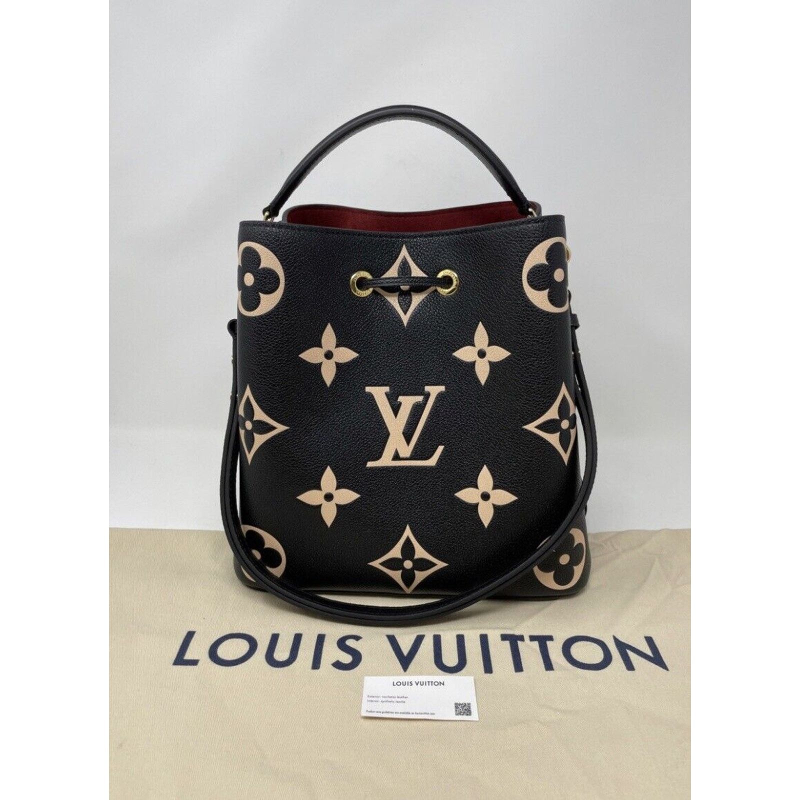 Louis Vuitton Louis Vuitton NéoNoé Shoulder Bag MM Black Leather Size ONE SIZE - 3 Thumbnail