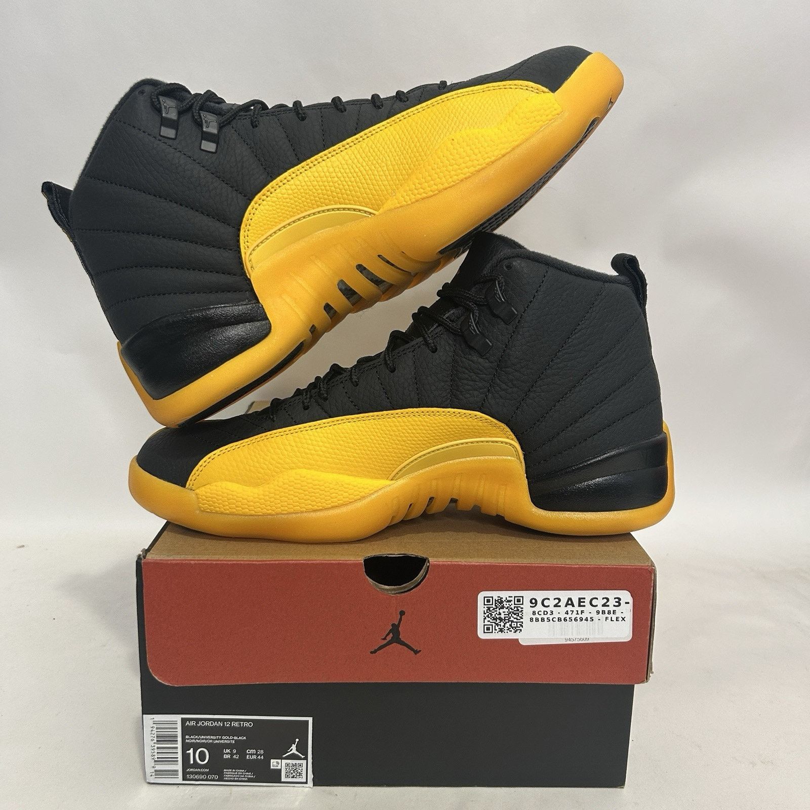 Nike Nike Air Jordan 12 Retro “Black University Gold” Size US 10 / EU 43 - 3 Thumbnail