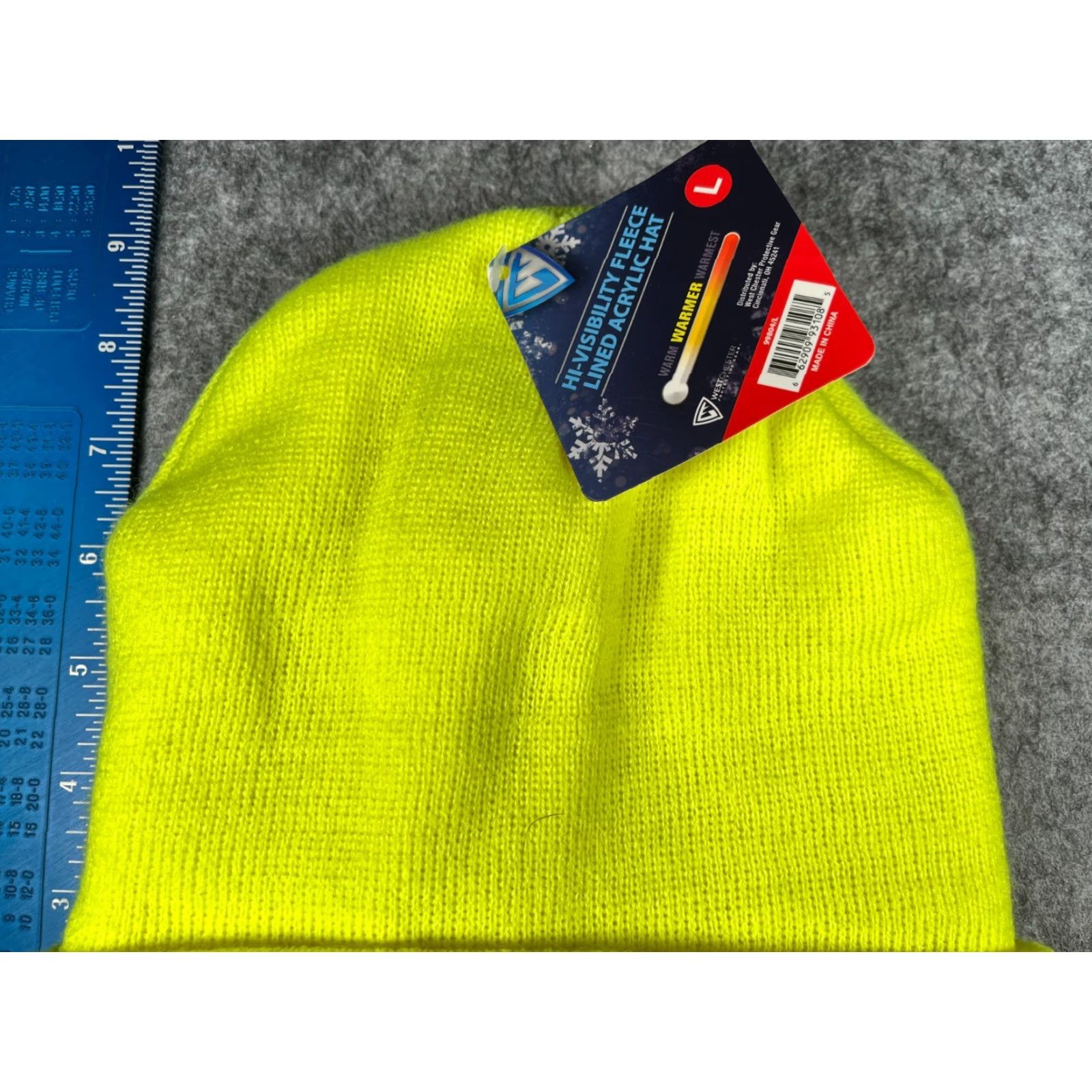 Vintage West Chester Beanie Toque Hat Adult Yellow Knit High Vis Acrylic Polyester Lined NEW Men One Size Yellow Knit Beanie Toque Hunting Outdoor Camp 90s? Size ONE SIZE - 3 Thumbnail