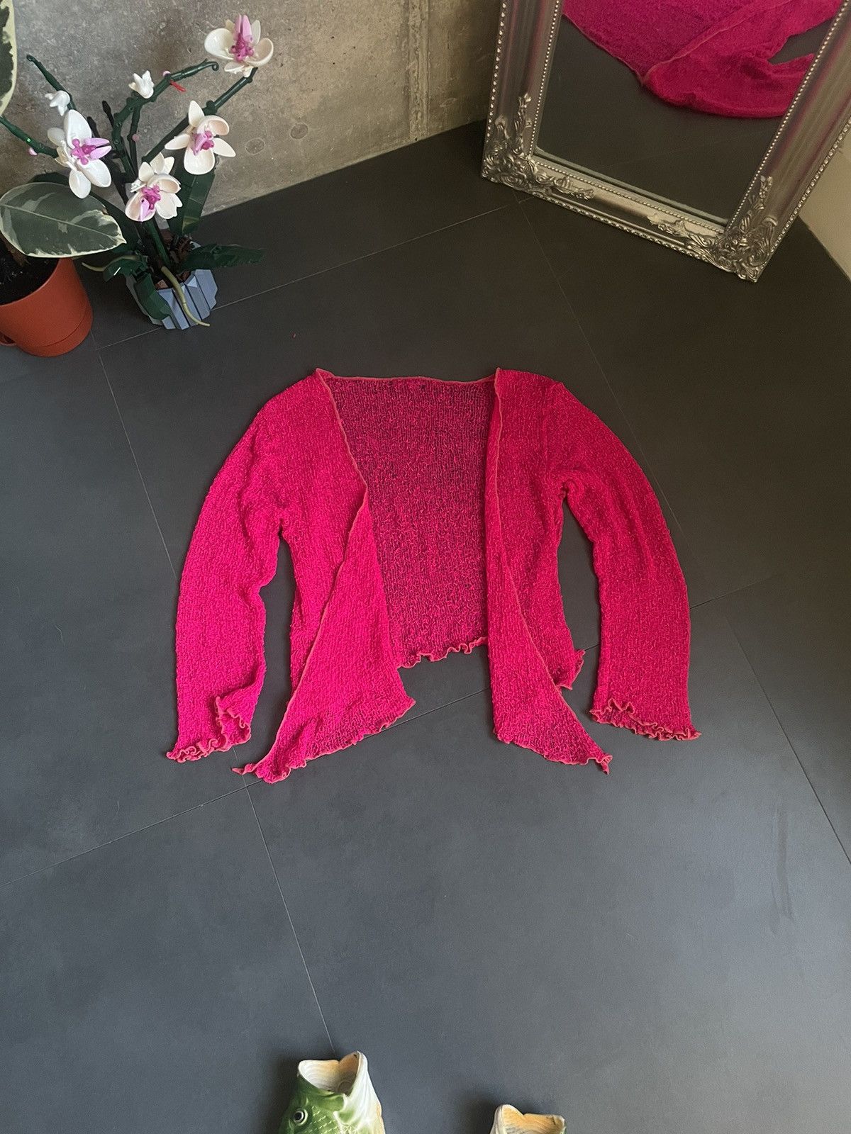 Hysteric Glamour × If Six Was Nine Vintage Japanese Issey Miyake style Mesh Cardigan Abstractio Size M / US 6-8 / IT 42-44 - 9 Thumbnail