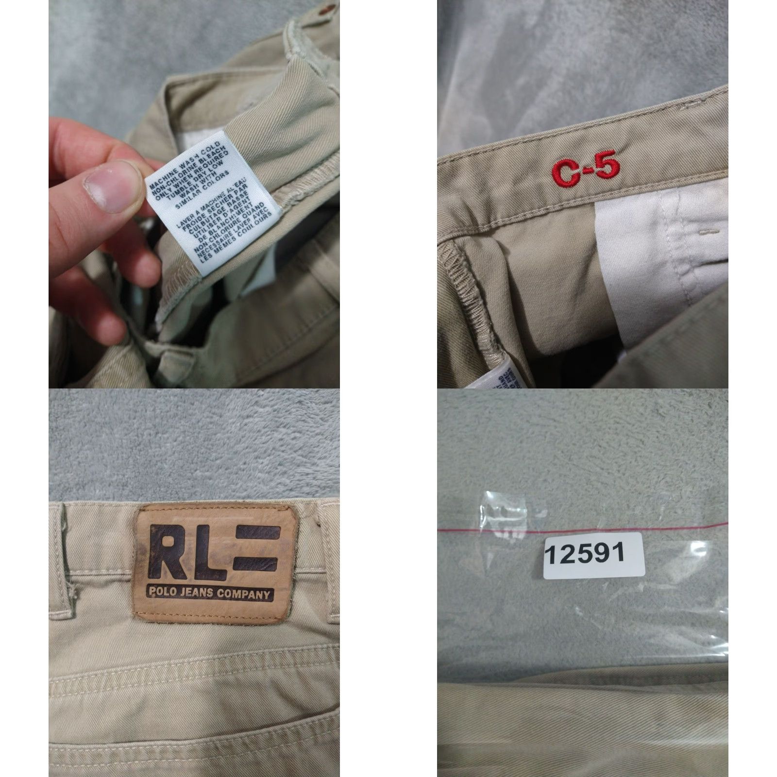 Polo Ralph Lauren Polo Jeans Co Pants Mens 40x32 Beige Chino Carpenter Straight Leg High Rise Size US L / EU 52-54 / 3 - 8 Thumbnail