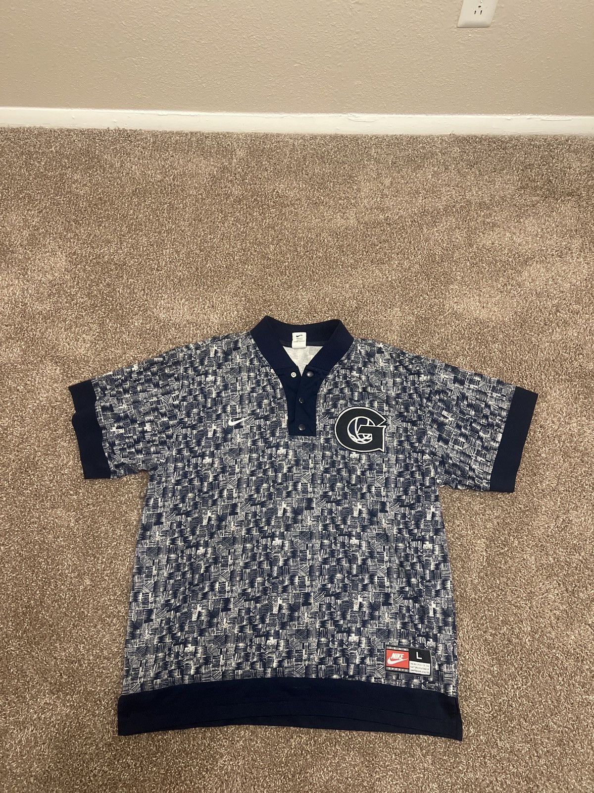 Nike Nike Vintage 90s Georgetown Shirt Size US L / EU 52-54 / 3 - 1 Thumbnail
