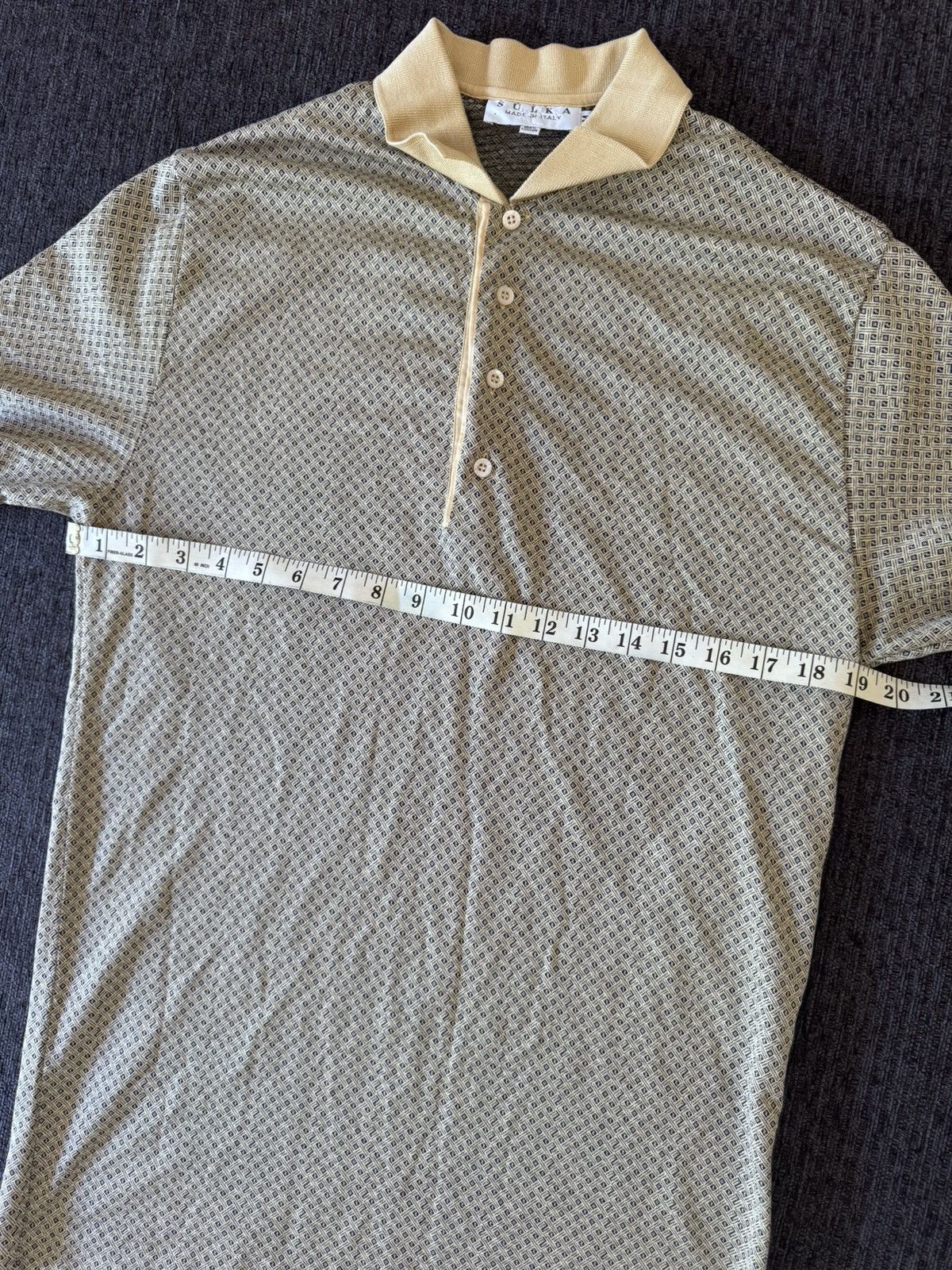 Sulka Made in Italy Vintage Sulka 100% Cotton Woven Polo Size US M / EU 48-50 / 2 - 8 Thumbnail