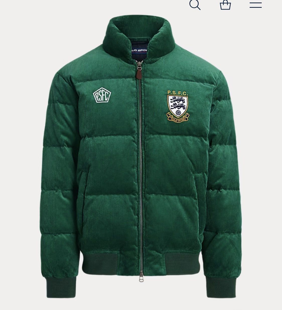 Polo Ralph Lauren Men’s Size Large | Polo Sport Corduroy Down Jacket Size US M / EU 48-50 / 2 - 3 Thumbnail