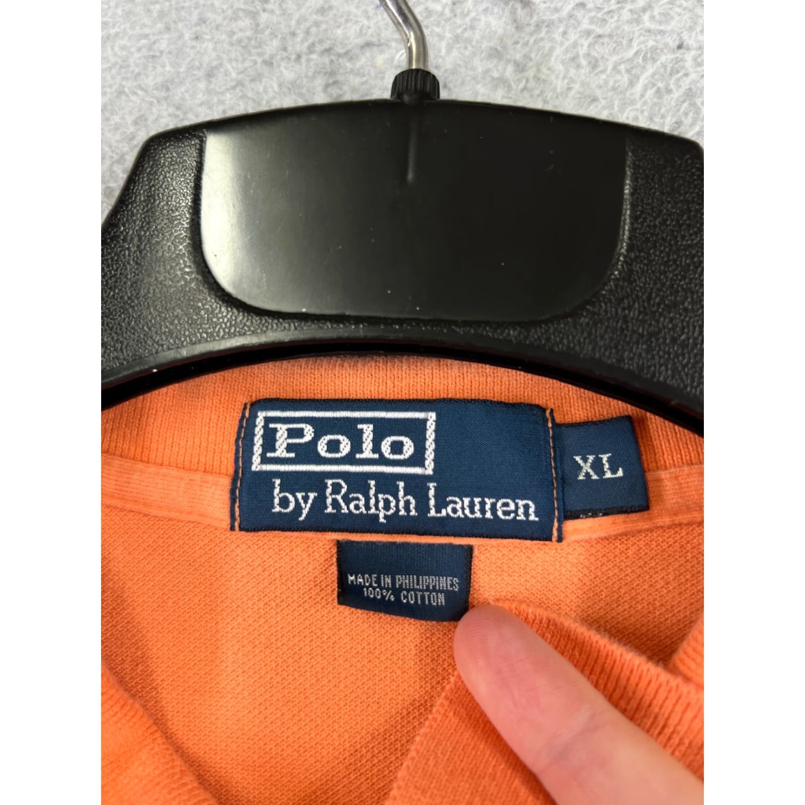 Ralph Lauren VINTAGE Ralph Lauren Polo Shirt Men XL Orange 100% Cotton Knit Short Sleeve Embroidered Logo Polo Size US XL / EU 56 / 4 - 7 Thumbnail