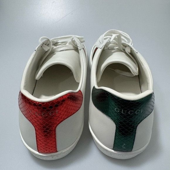 Gucci Gucci Ace Embroidered Snake Sneakers White Multi Men’s 17 45 Size US 15 / EU 48 - 4 Thumbnail