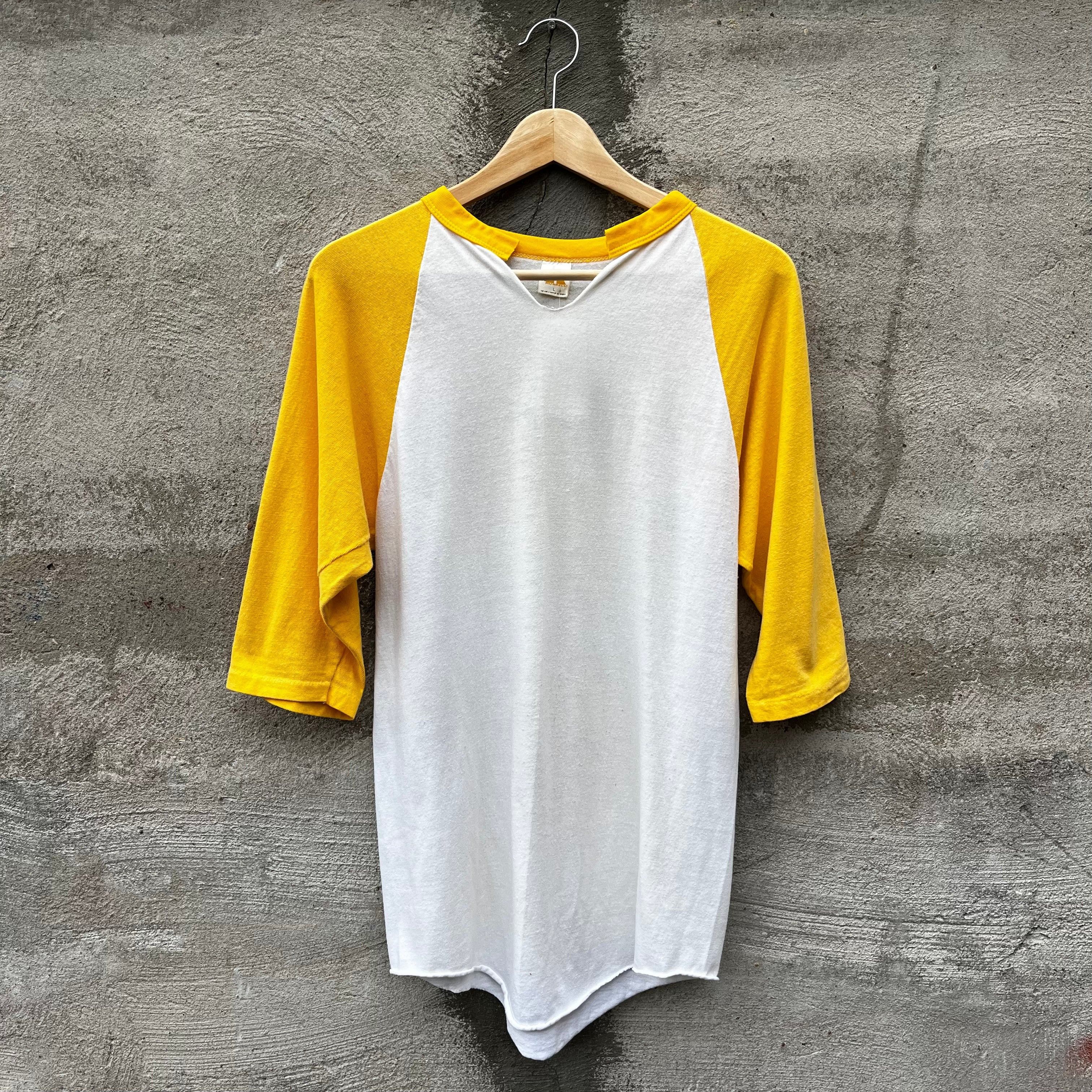 Russell Athletic × Vintage 70's Russell Yellow Baseball Style Shirt Size US M / EU 48-50 / 2 - 1 Thumbnail