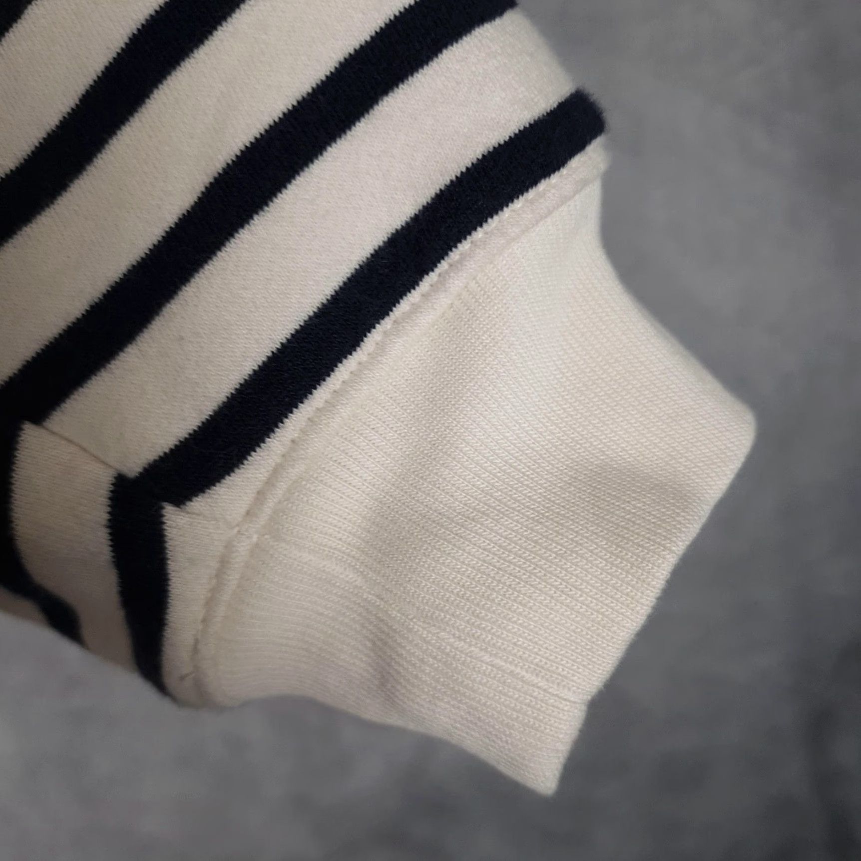 Gap Gap Hoodie Womens XXL White Navy Stripe Full Zip Fleece Heavyweight Cropped Soft Size XXL / US 16-18 / IT 52-54 - 6 Thumbnail