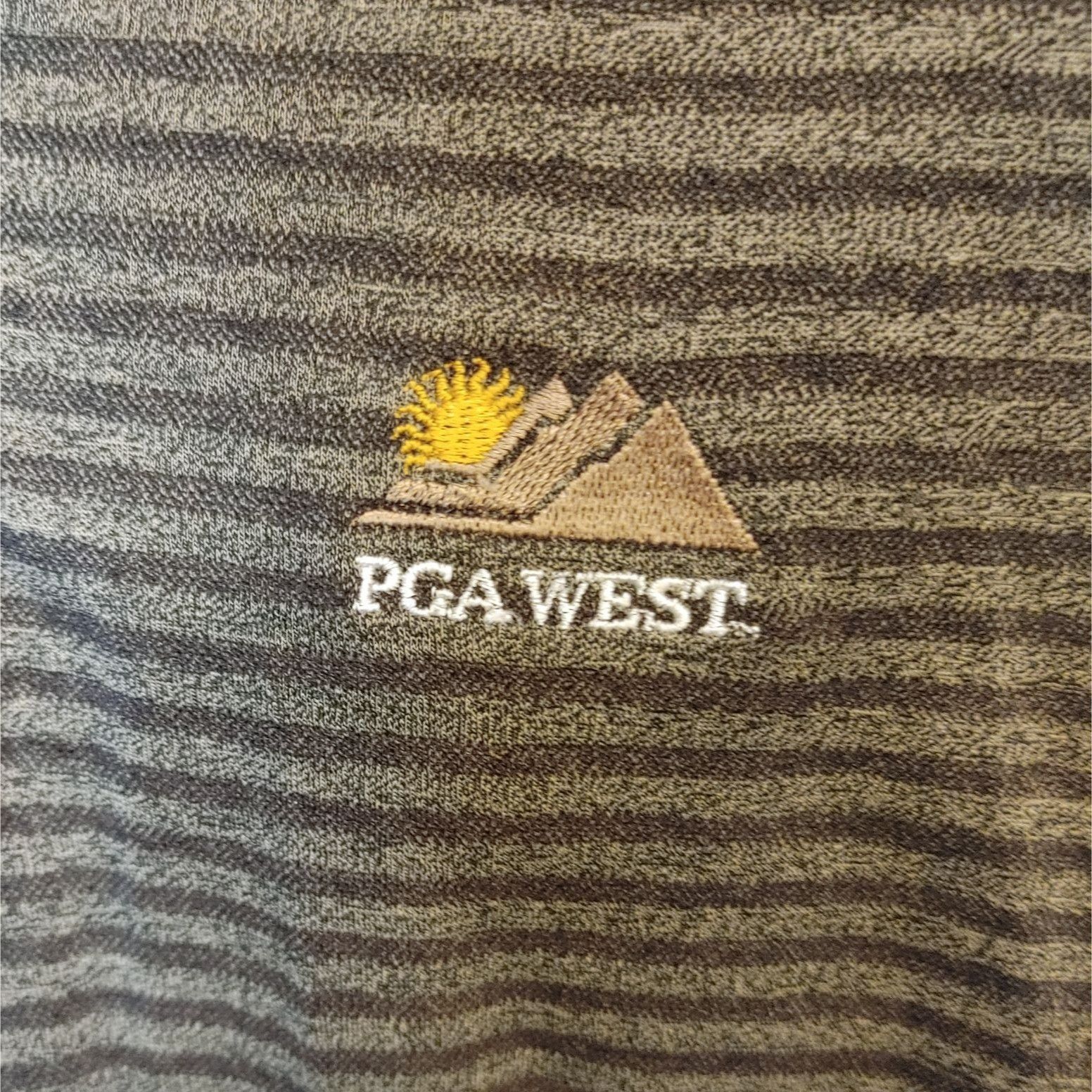 Other IZOD CLUB Mens M PGA West Embroidered Brown Striped Golf Pol Size US M / EU 48-50 / 2 - 4 Thumbnail