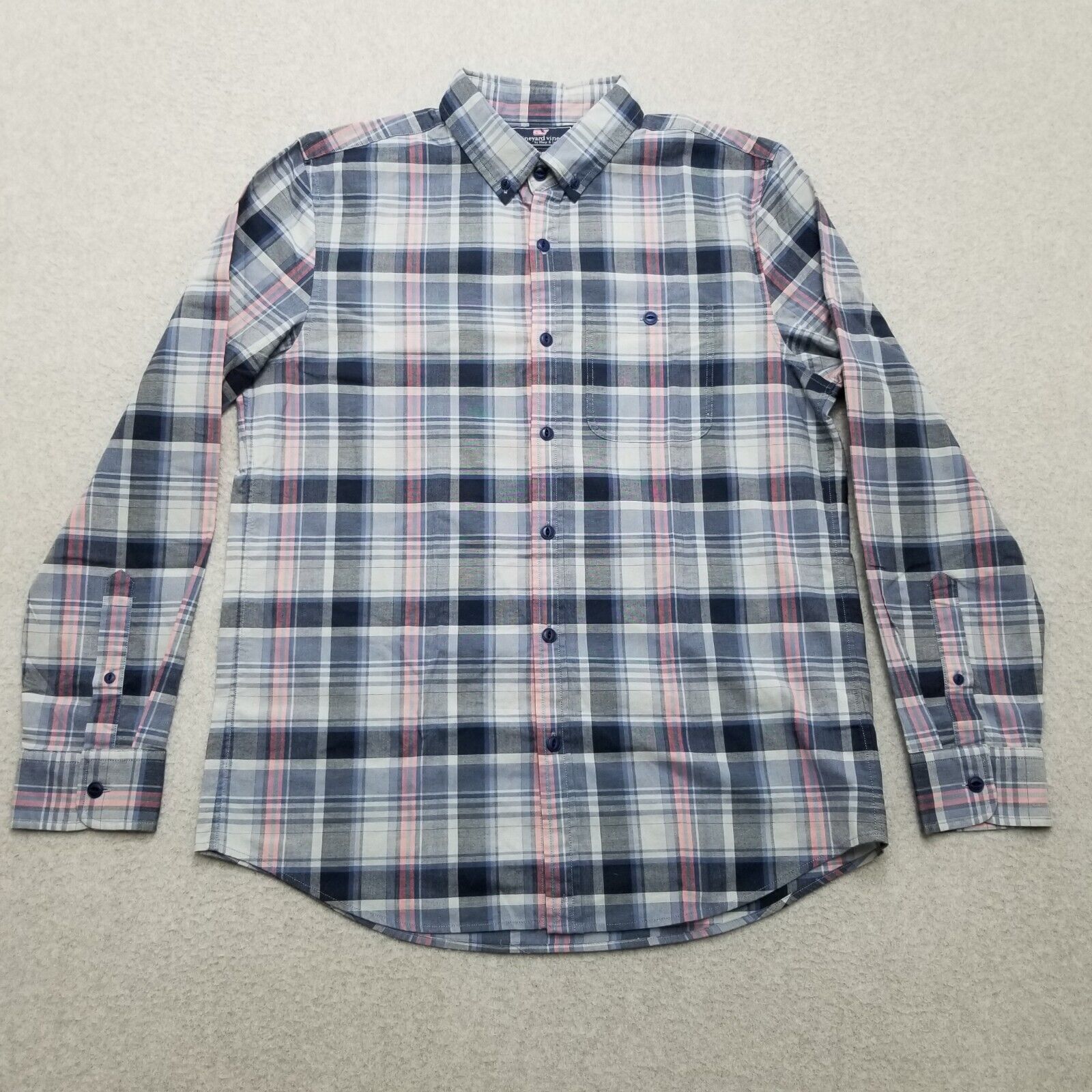 Vineyard Vines Vineyard Vines M Plaid Casual Button Up Long Sleeve Pocket Size US M / EU 48-50 / 2 - 1 Thumbnail