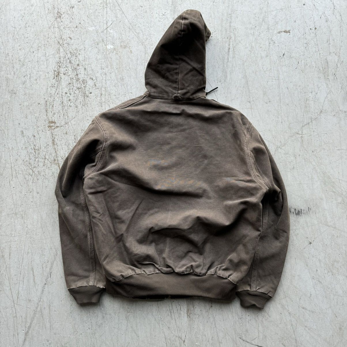 Carhartt × Vintage Vintage Carhartt Brown Faded Distressed Jacket Hoodie Size US XL / EU 56 / 4 - 4 Thumbnail