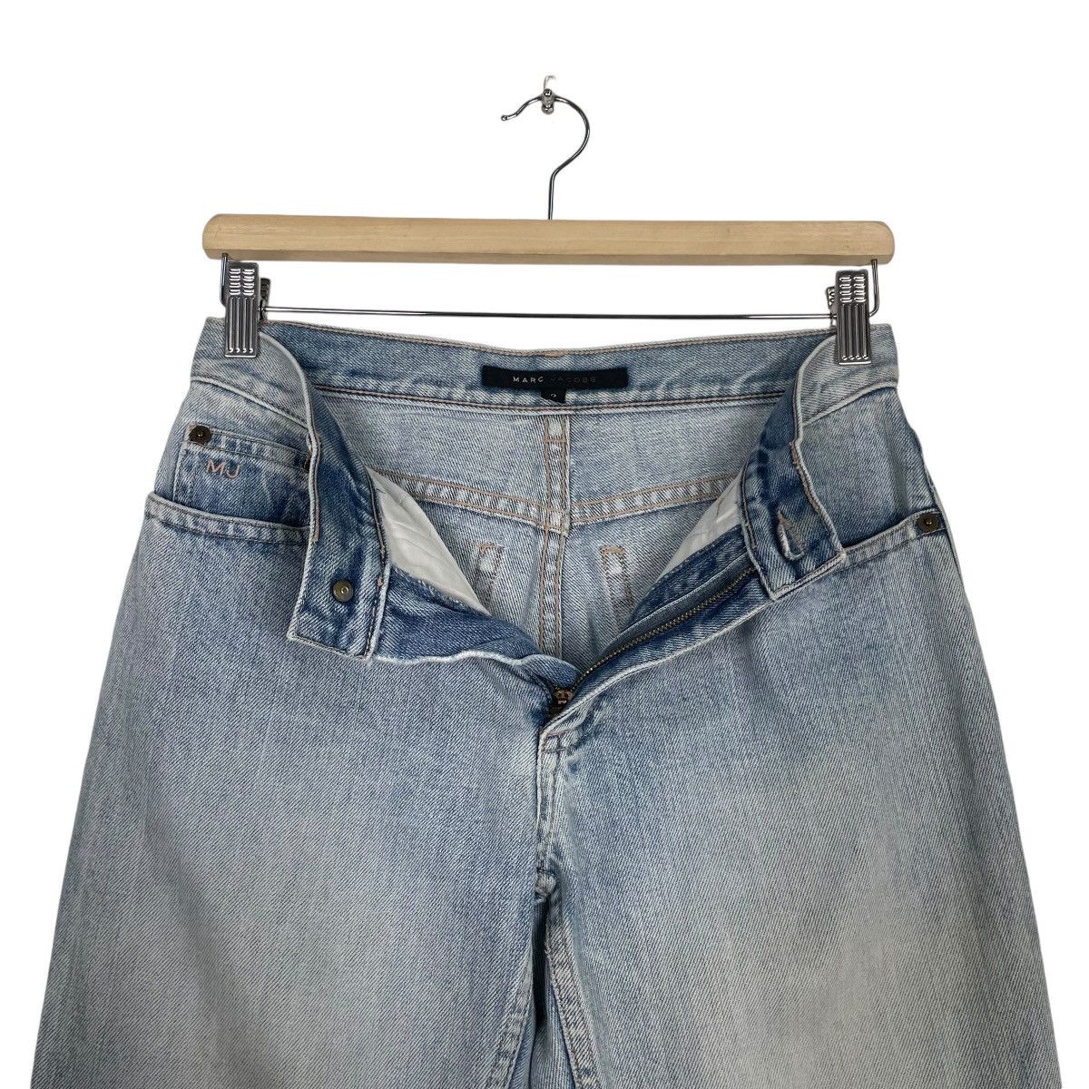 Jean × Marc Jacobs 💥MARC JACOB FLARE WASHED BLUE JEAN Size 29" - 14 Thumbnail