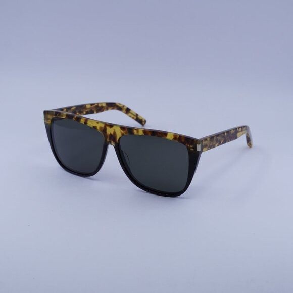 Saint Laurent Paris Saint Laurent SL1 010 Sunglasses Havana/Black Square Frame Size ONE SIZE - 8 Thumbnail