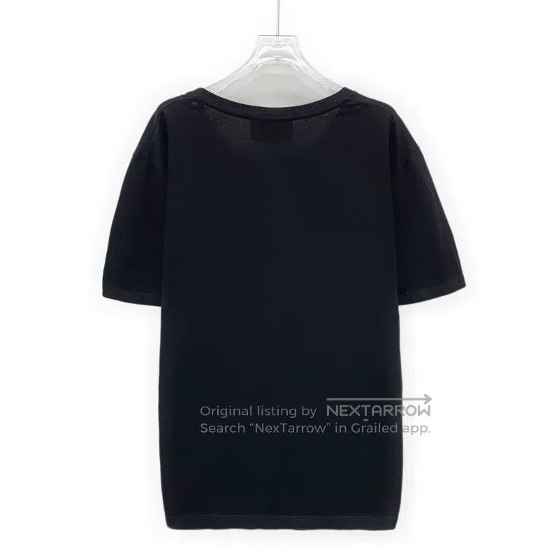 Gucci Gucci Black striped logo letter print cotton round-neck sh Size S / US 4 / IT 40 - 2 Thumbnail