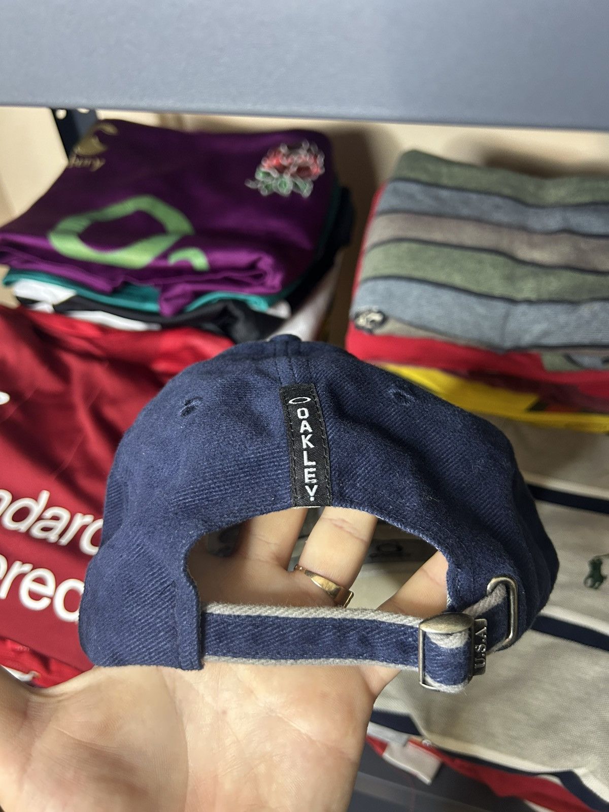 Other Vintage Oakley USA Cap Two-Tone Navy & Black Size ONE SIZE - 3 Thumbnail