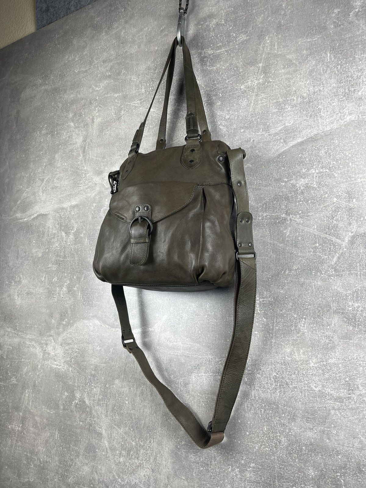 Vintage Aunts & Uncles Y2K All Pure Leather Brown Tote Shoulder Bag Size ONE SIZE - 2 Thumbnail