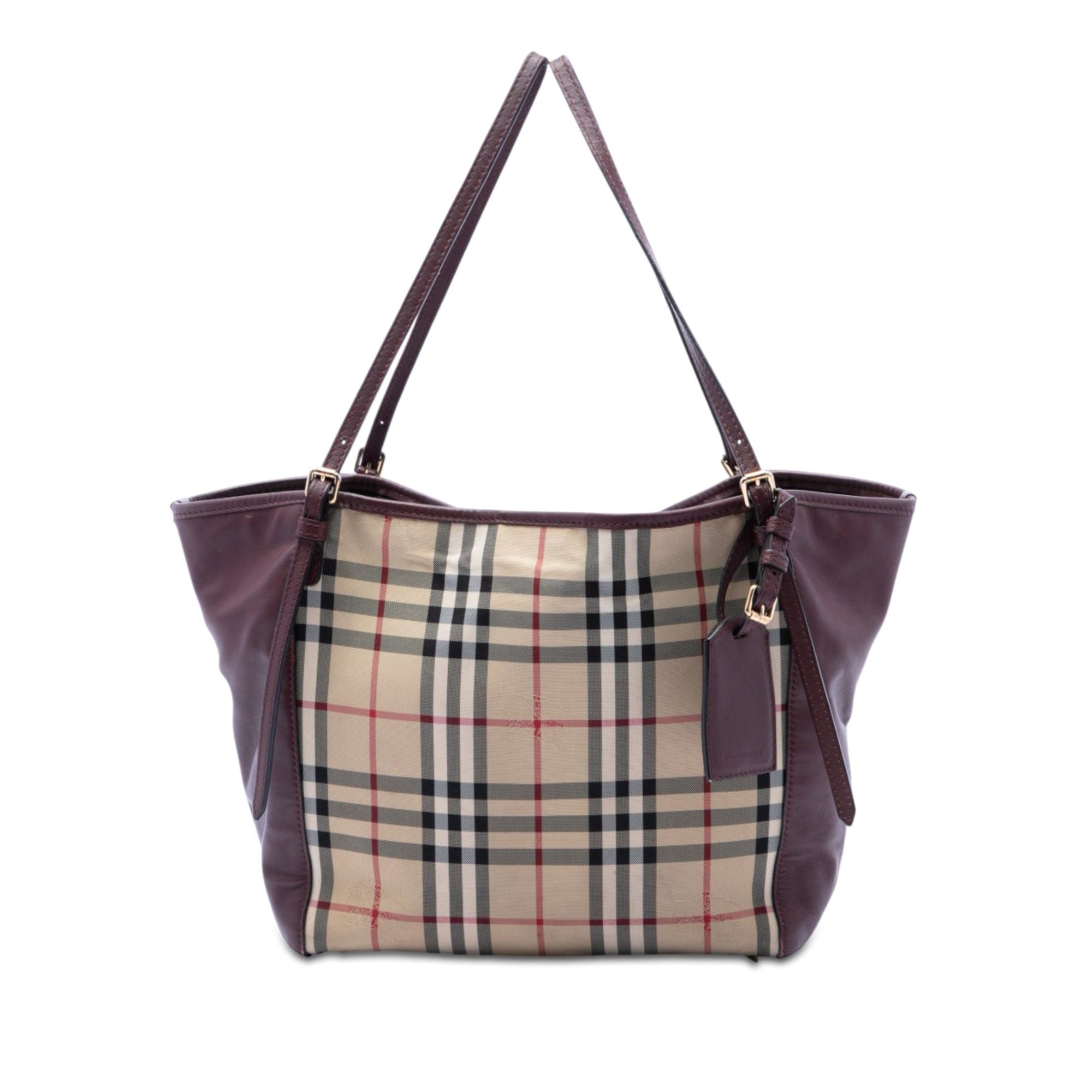 Burberry Small Haymarket Check Canvas and Leather Canterbury Tote Size ONE SIZE - 1 Thumbnail