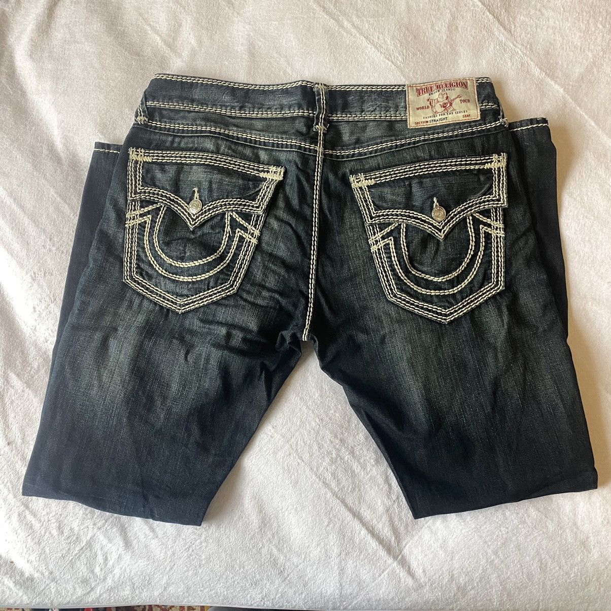 True Religion Straight Mega-T stitch revolver draw jeans Size US 36 / EU 52 - 1 Thumbnail