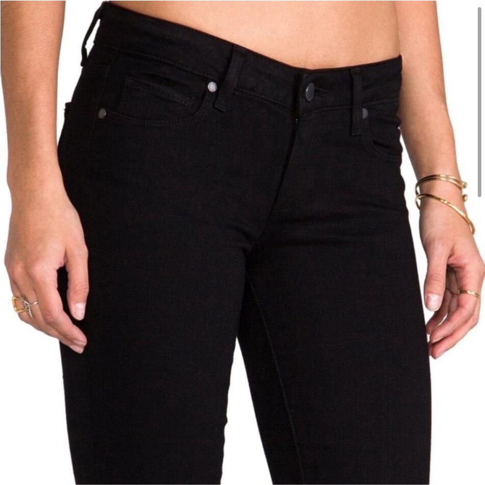 Paige PAIGE Skyline Skinny Jet Black Jeans Size 28 Size 28" / US 6 / IT 42 - 2 Thumbnail