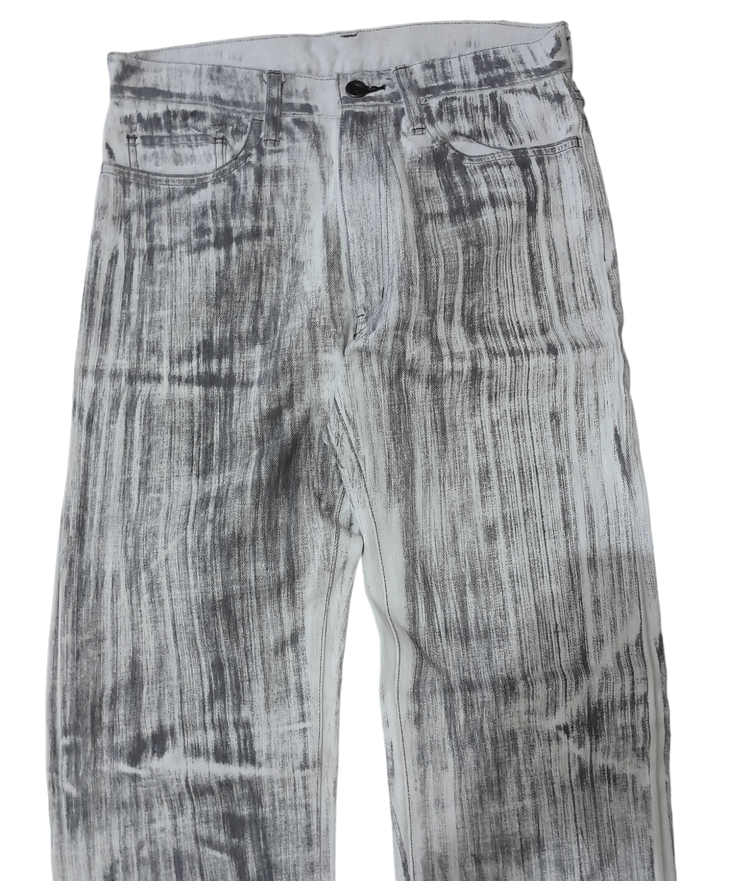 20471120 × Beauty Beast × Japanese Brand Edge rupert dirt brushed printed denim pants Size US 29 - 2 Thumbnail