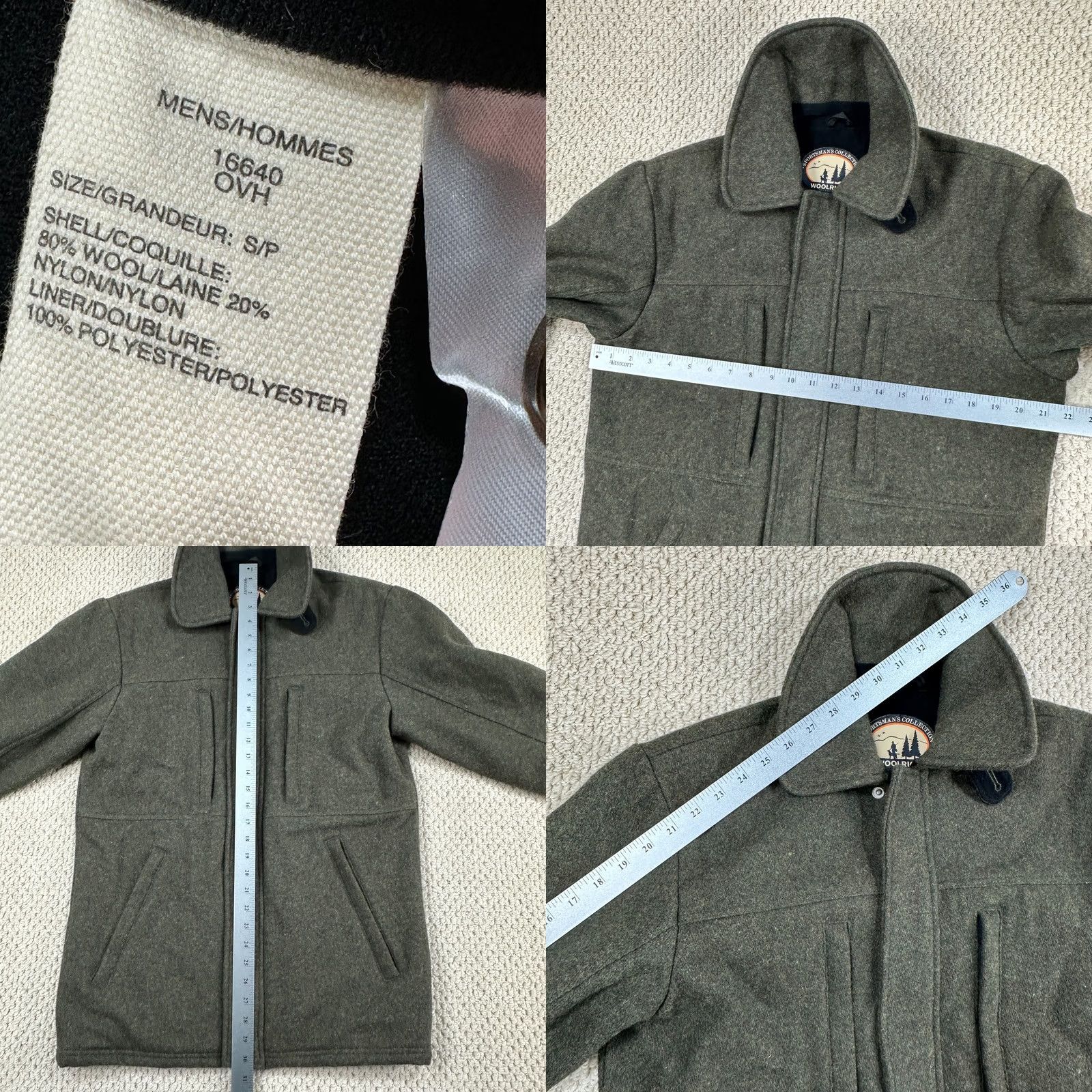 Vintage Woolrich Jacket Green Mens S Sportsman Collection Wool Hunting Field Coat Size US S / EU 44-46 / 1 - 8 Thumbnail