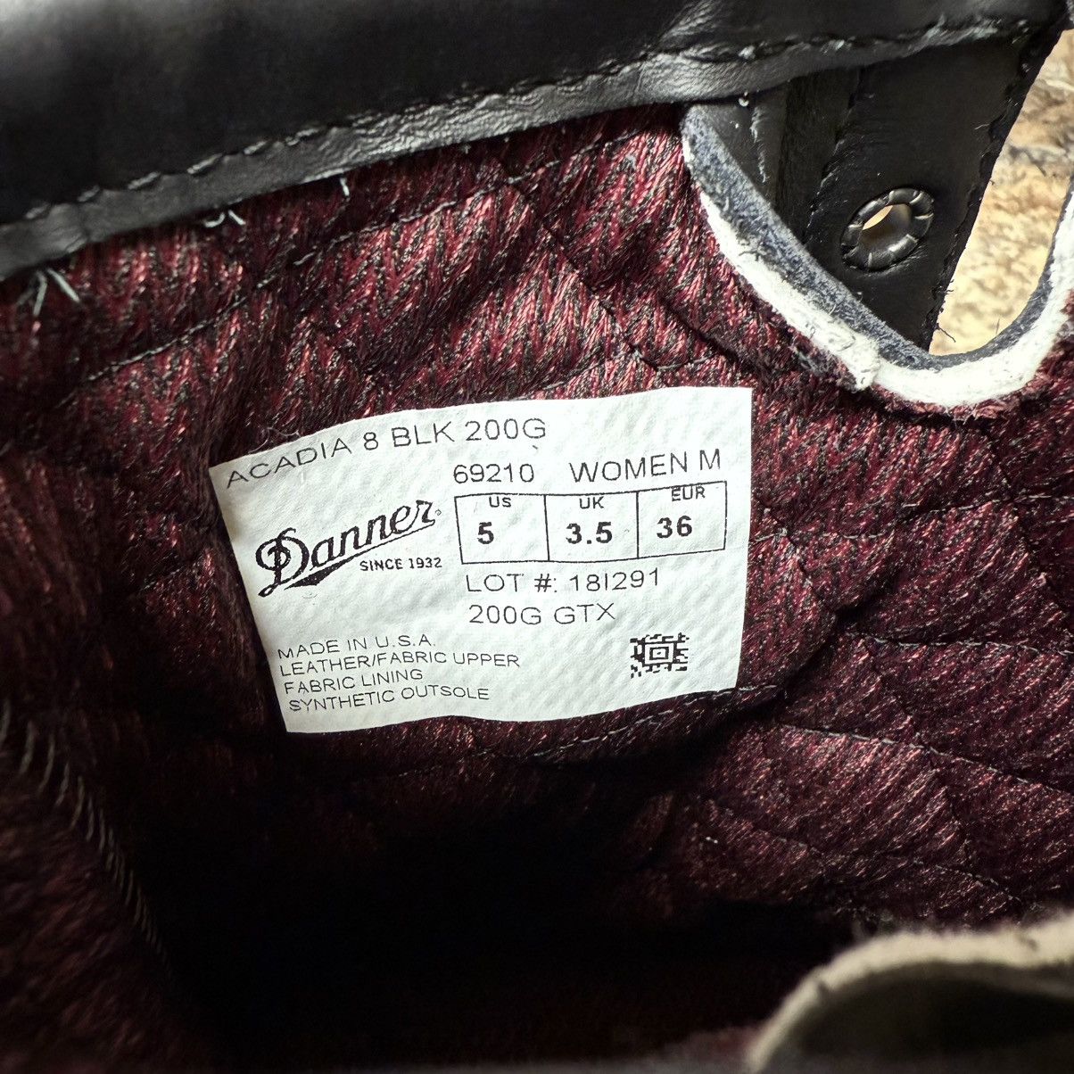 Danner Danner Boot Acadia 8 Blk 200g Women Size 5 Size US 5 / IT 35 - 6 Thumbnail