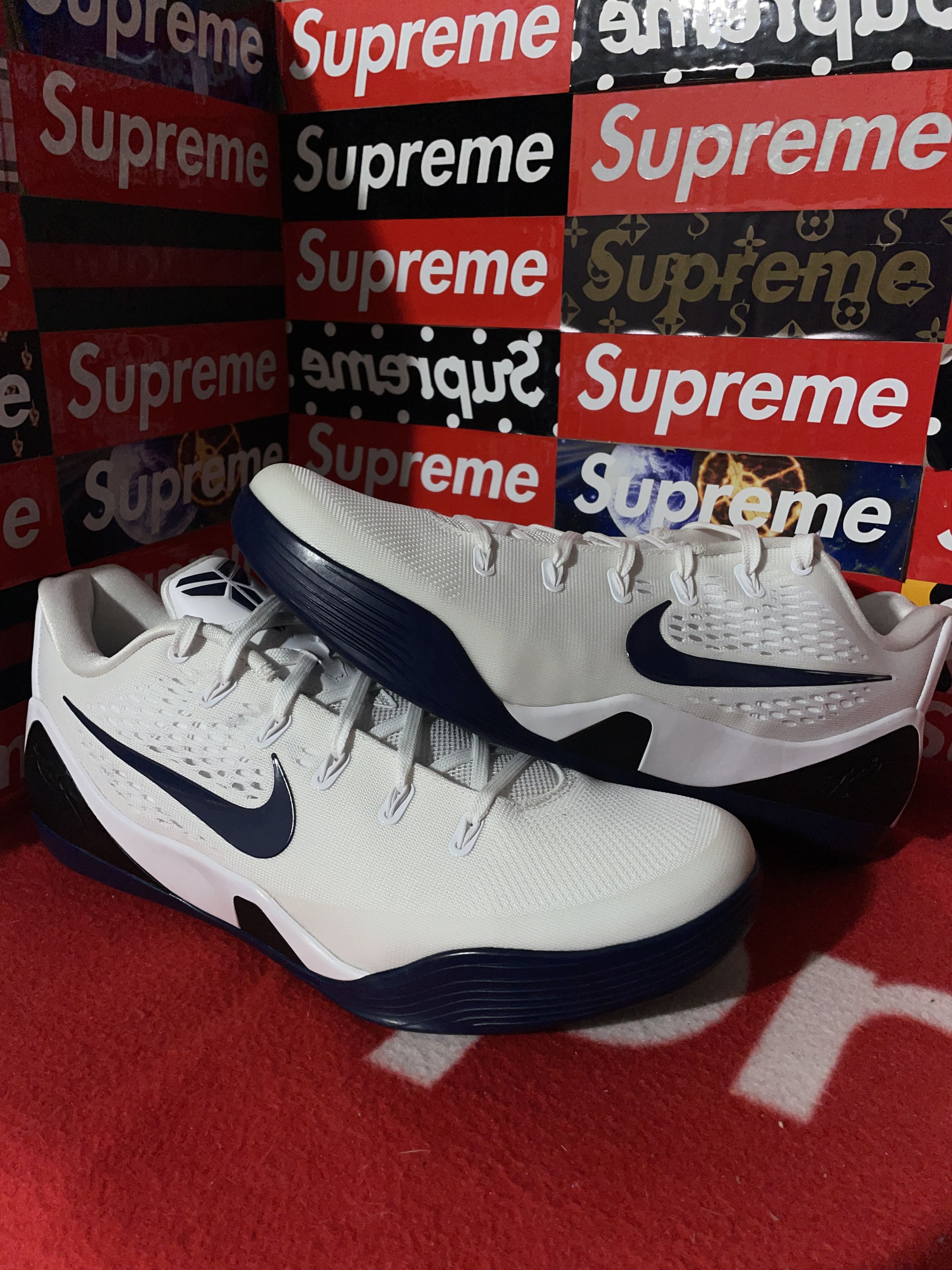 Nike Nike Kobe 9 Elite Low EM TB White Midnight Navy IH5095-101 Size US 15 / EU 48 - 1 Thumbnail