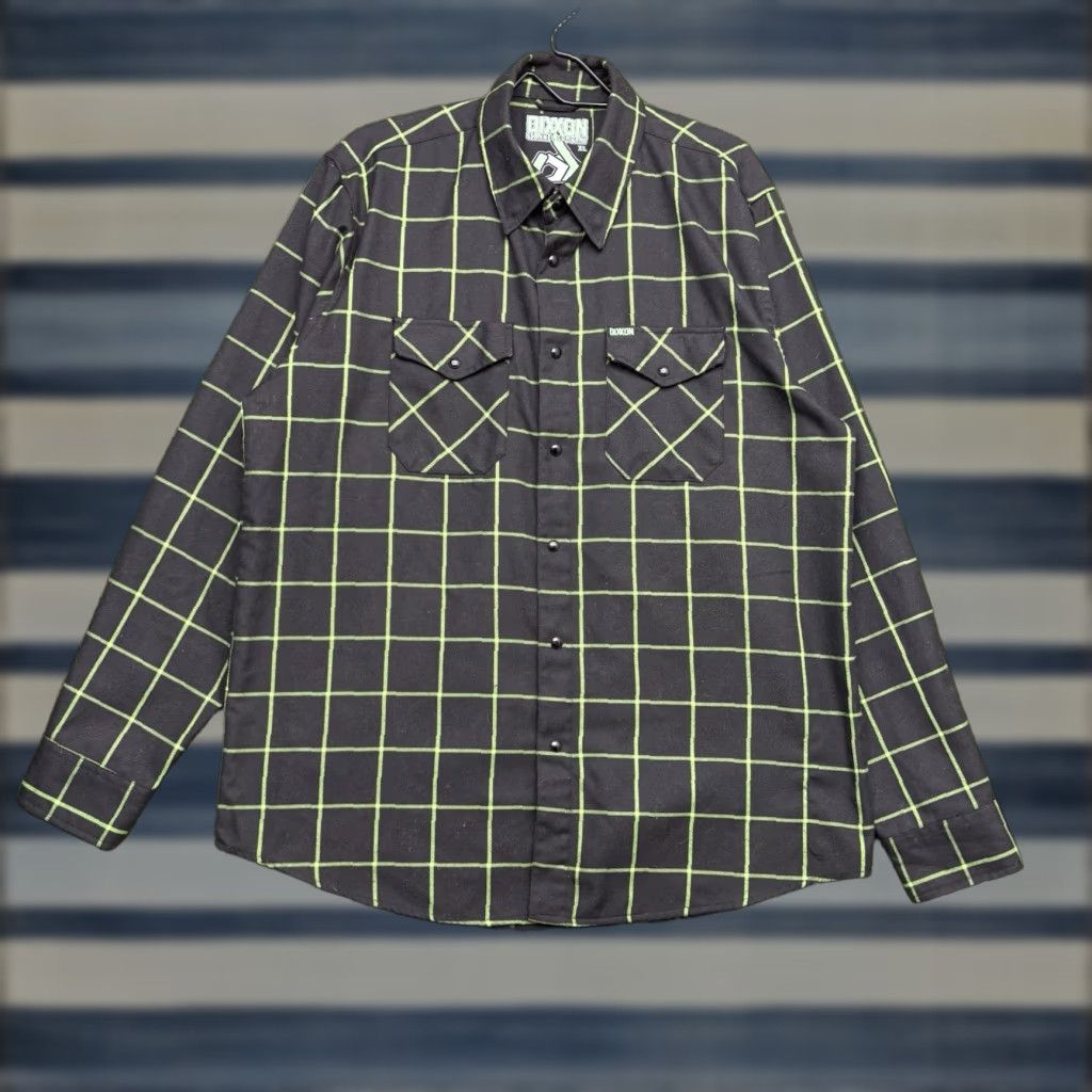 Vintage DIXXON Flannel Shirt Mens XL Black Green Thick Plaid Long Sleeve Button-Up Collared Casual Workwear Size US XL / EU 56 / 4 - 1 Thumbnail
